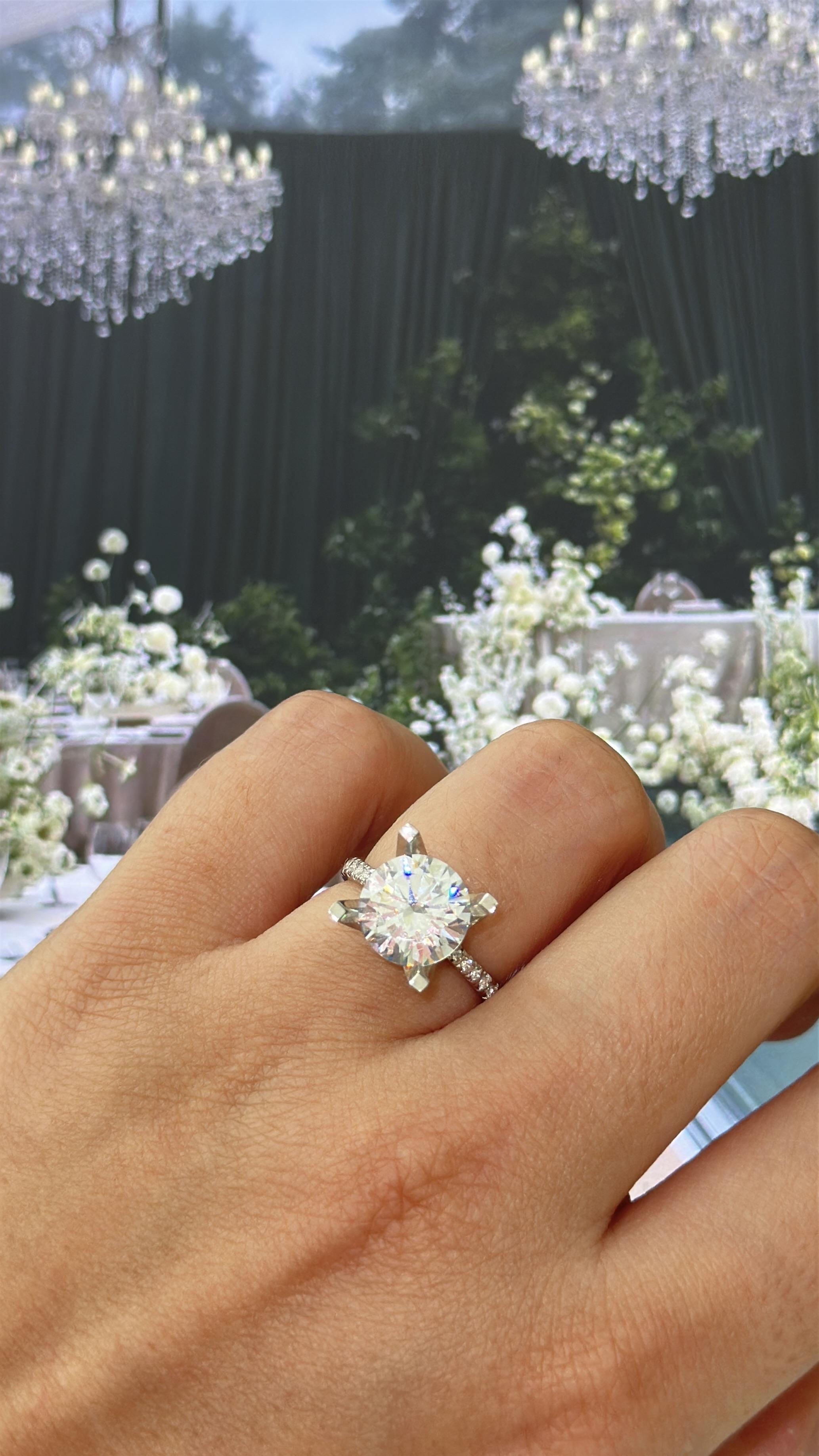 9MM 2.75CT Stony Solitaire Ring