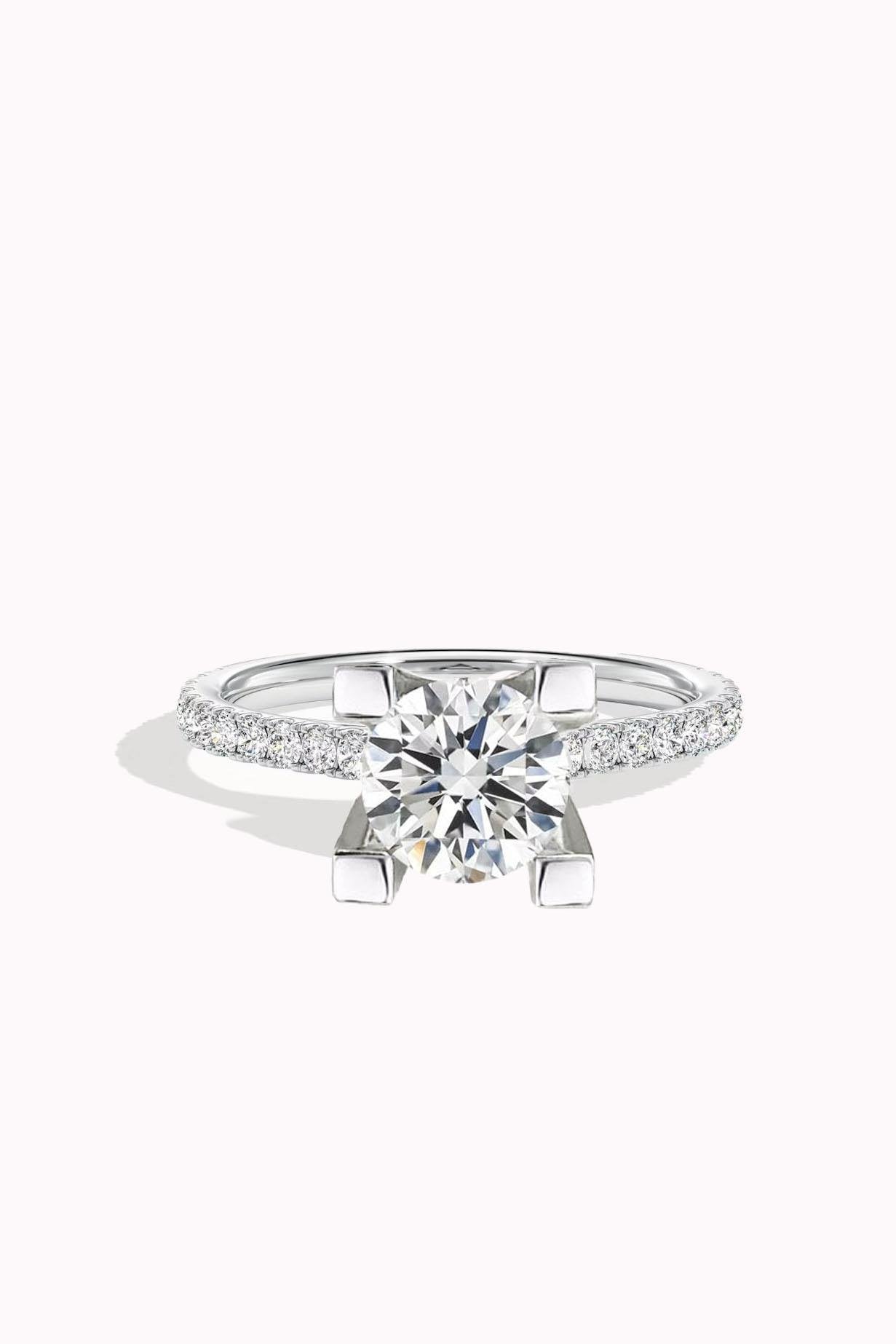 9MM 2.75CT Stony Solitaire Ring