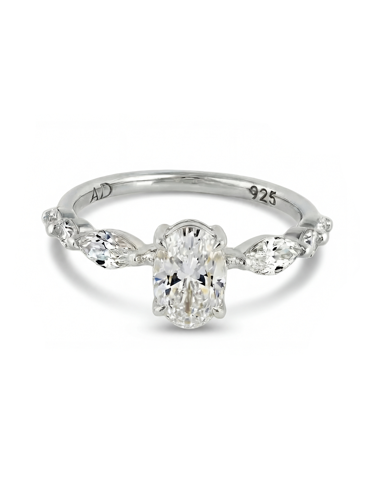 1.2CT | Oval Cut Flora Eternity Ring