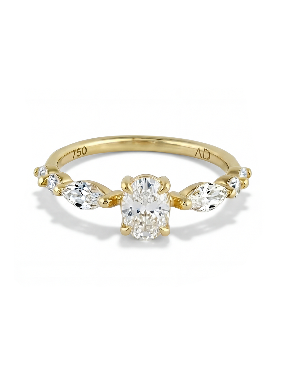 1.2CT | Oval Cut Flora Eternity Ring