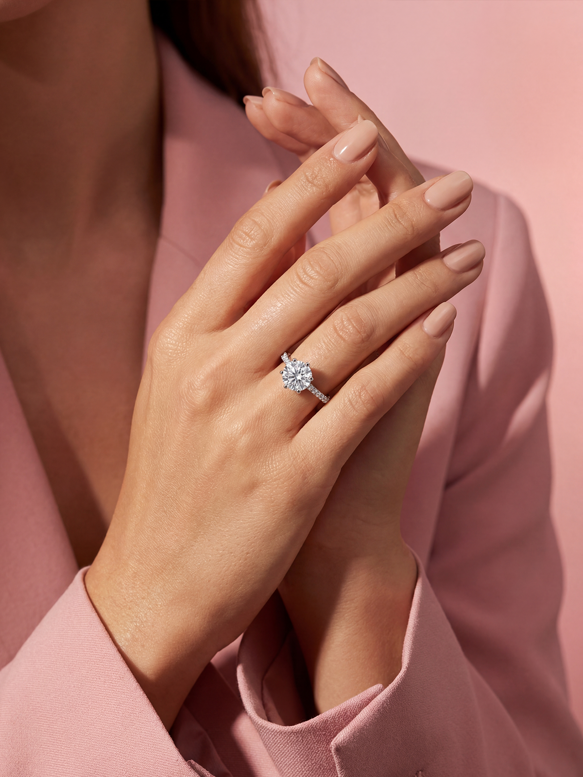 2.0CT | 6 Tırnak Kolu Taşlı Tektaş Yüzük