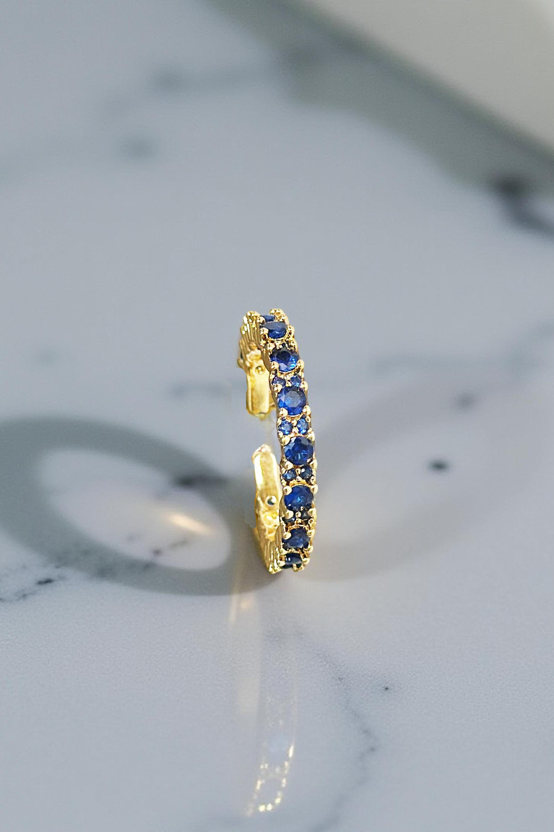 2.5MM | Dark Blue Full Eternity Yüzük  Atelier Duygu.