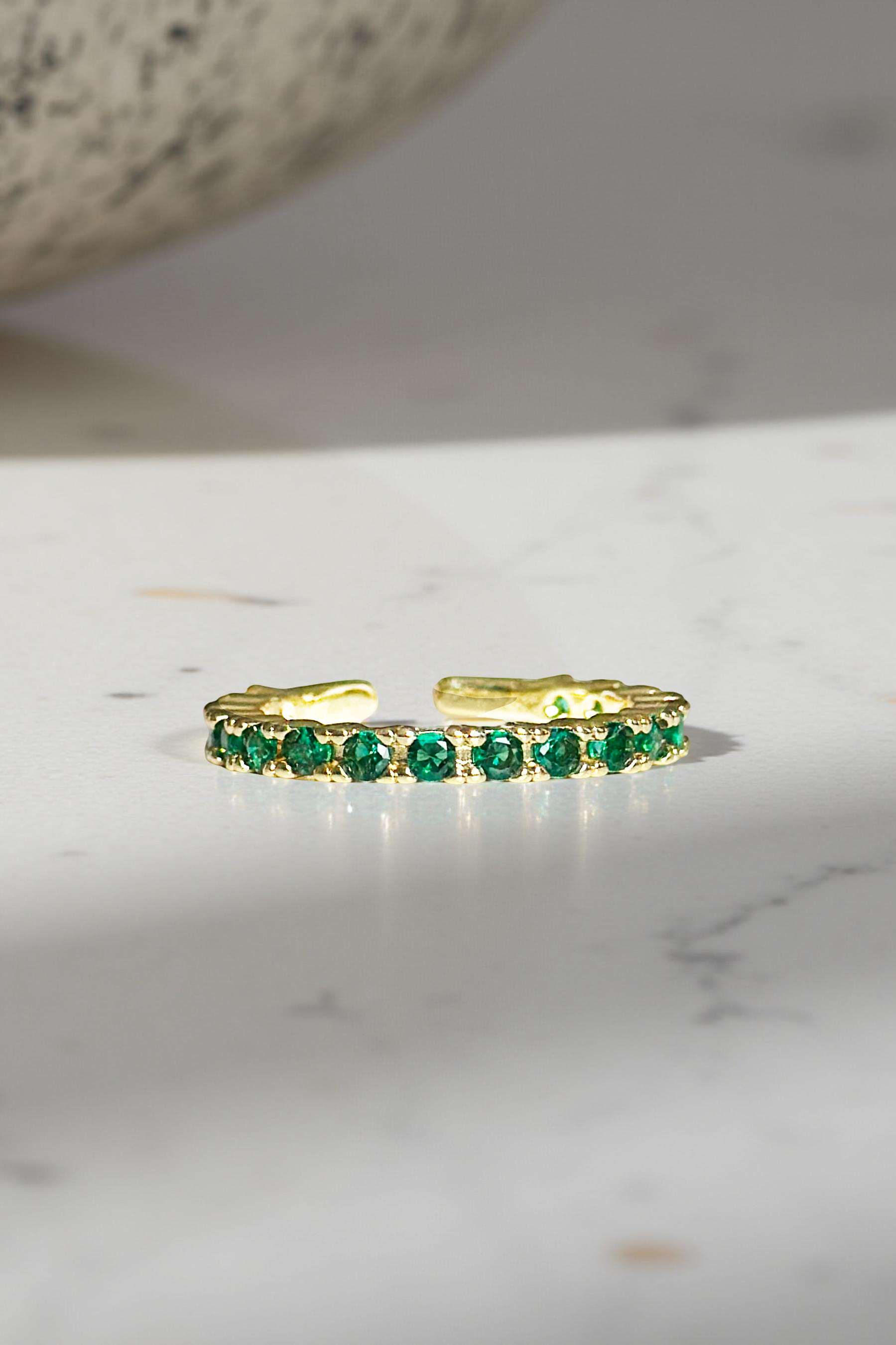 2MM | Green Full Eternity Yüzük  Atelier Duygu.