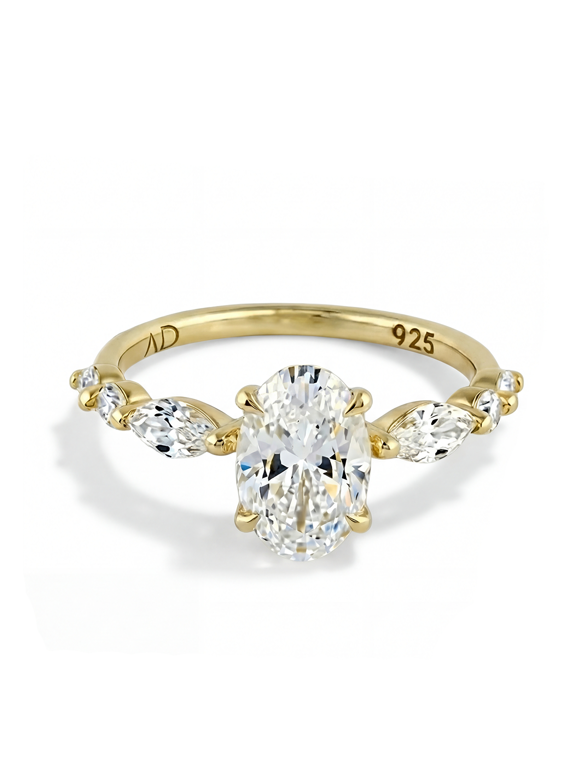 2.3CT | Oval Cut Flora Eternity Ring