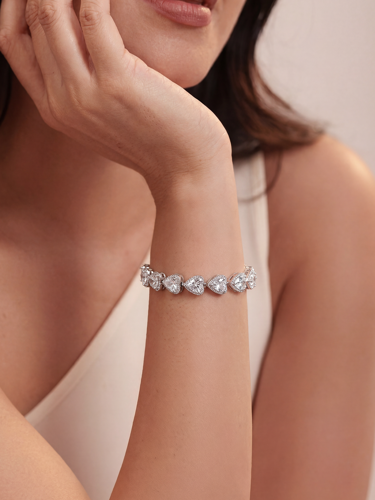 Heart Tennis Bracelet