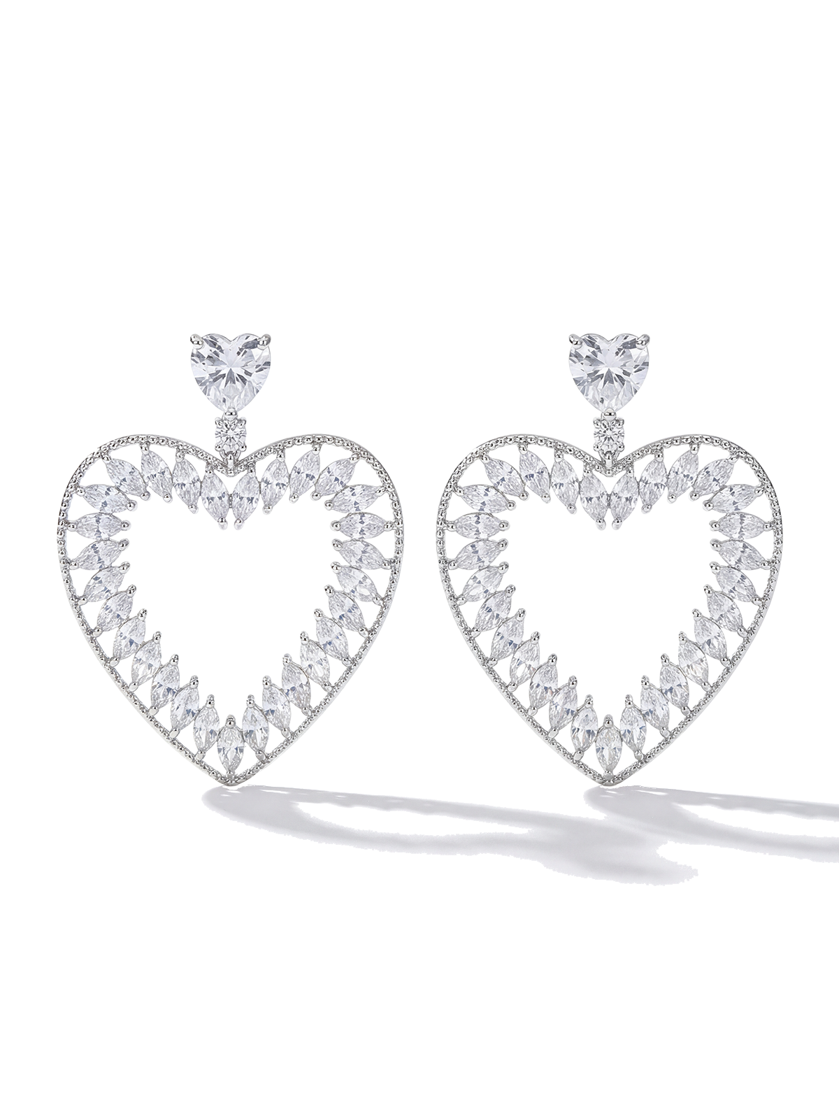 Crystal Heart Earrings