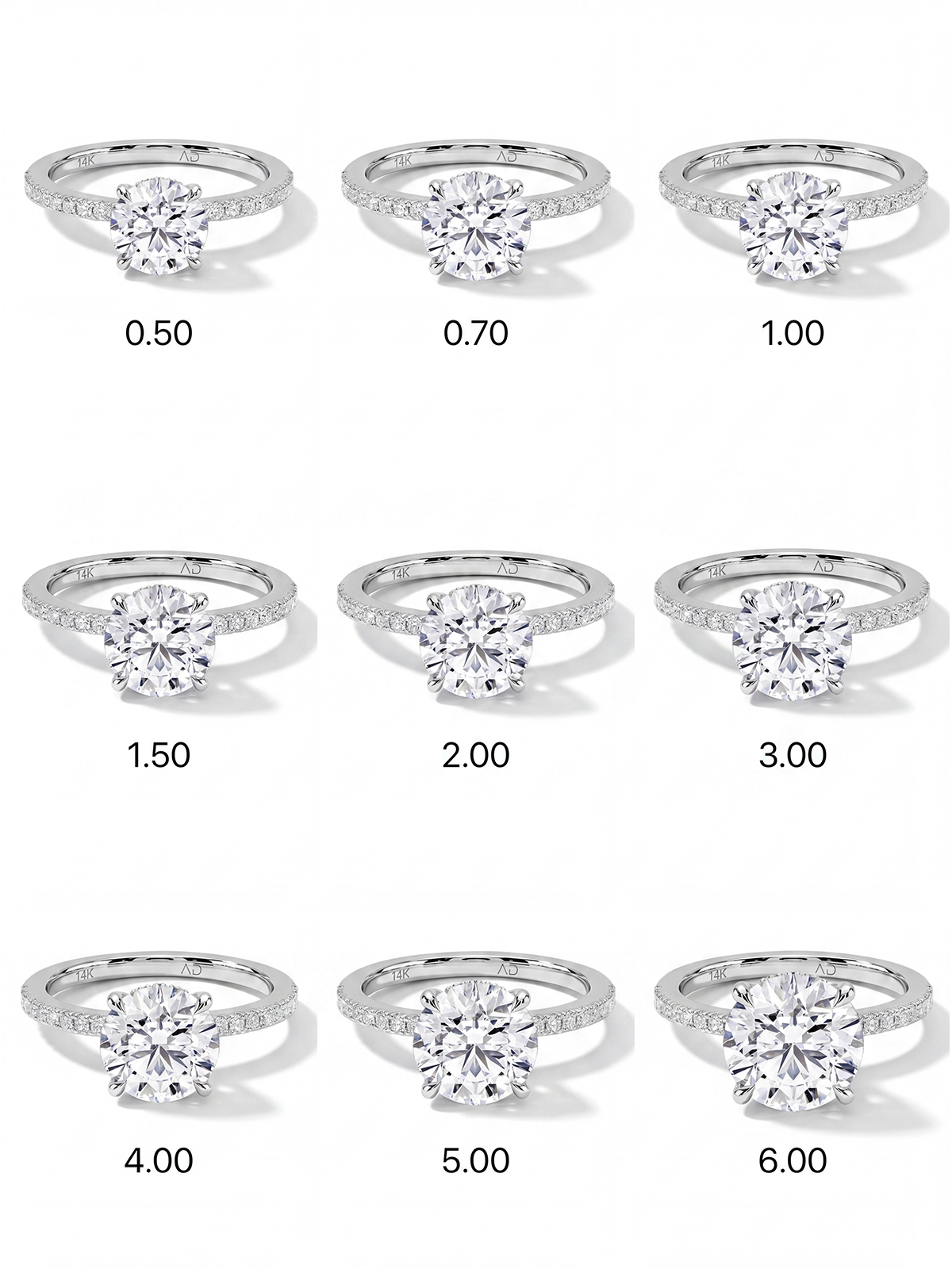 4 Tırnak Kolu Taşlı Tektaş Yüzük