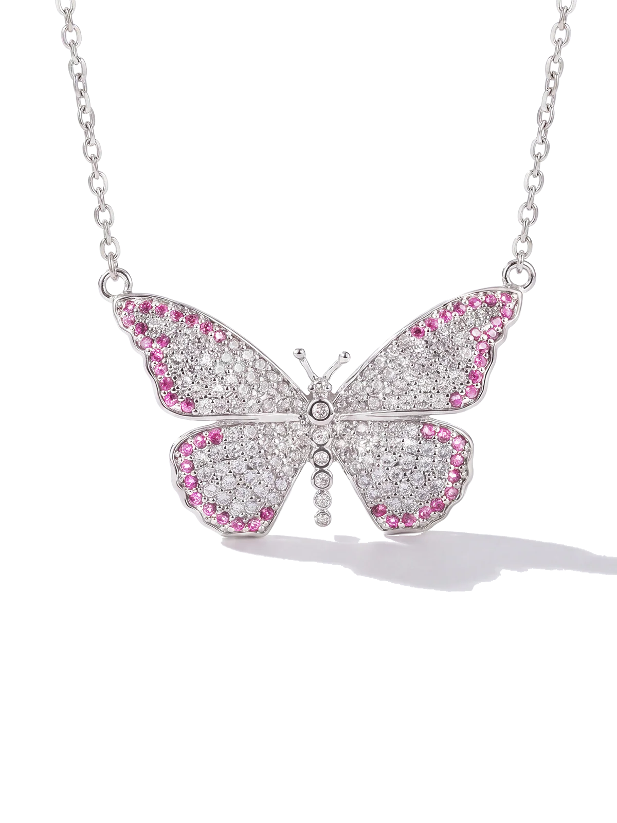 Pink Butterfly Kolye