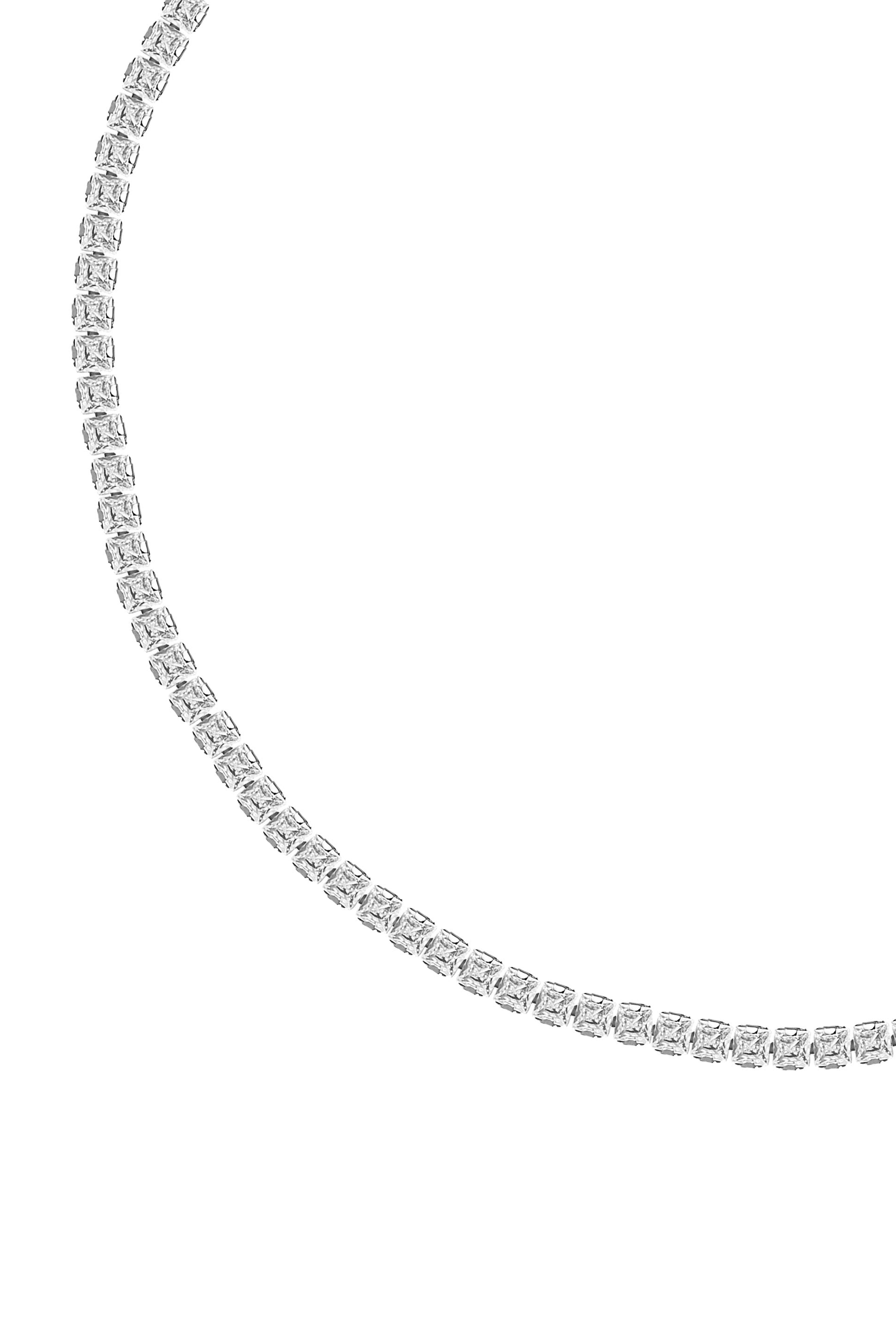 4MM | Choker Princess Cut Su Yolu Kolye | Luxury Jewelry by Atelier Duygu.