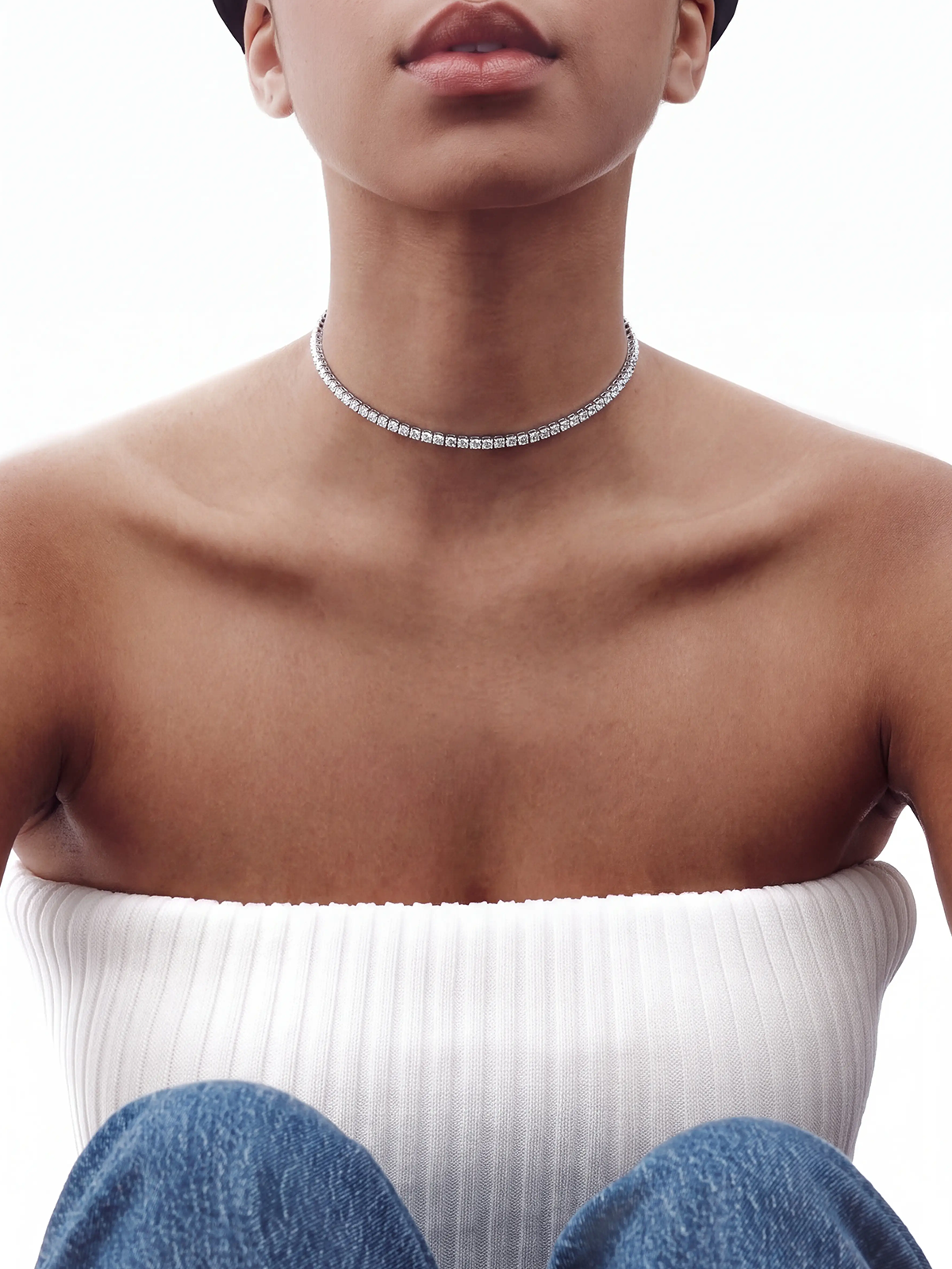 2.5MM | Round Kesim Choker Su Yolu Kolye