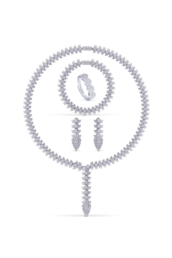 Calire Kolye - Küpe - Bileklik - Yüzük Set  Atelier Duygu.