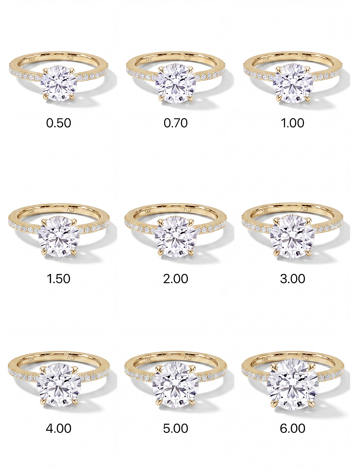 4 Tırnak Kolu Taşlı Tektaş Yüzük