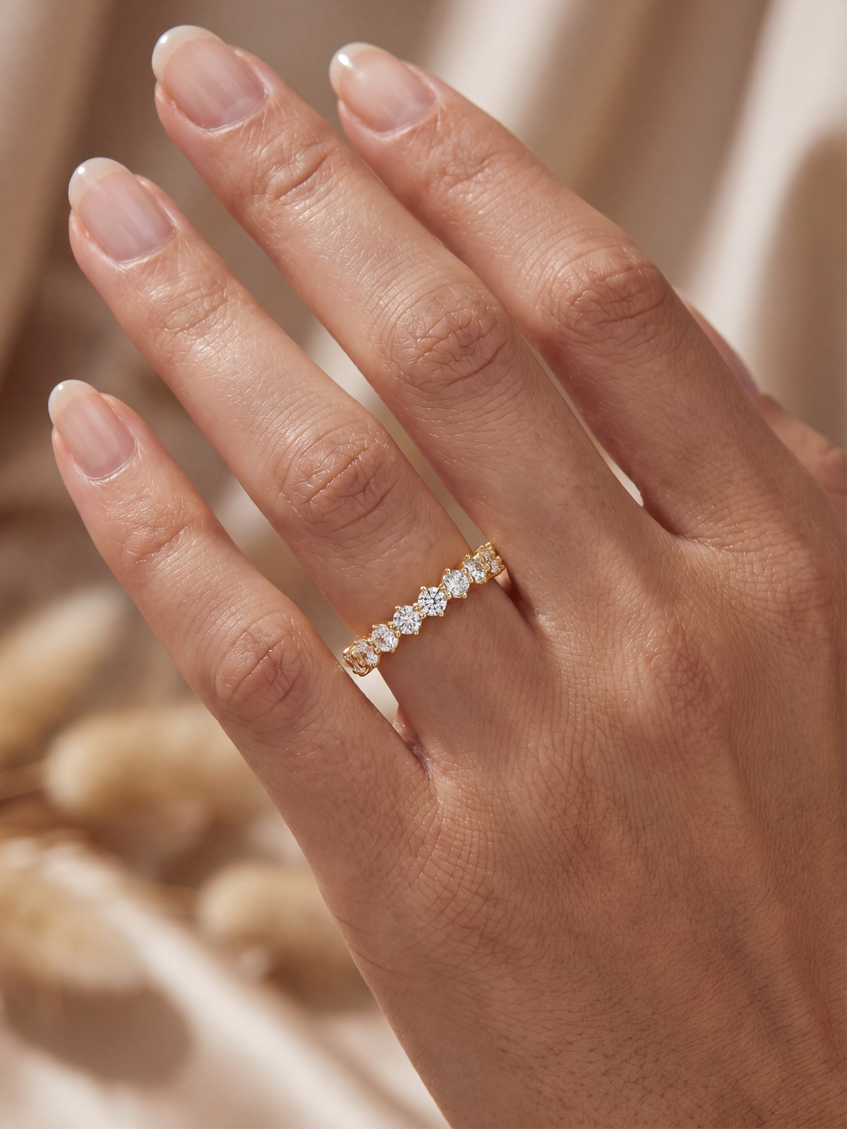 0.55CT Yarımtur Yüzük