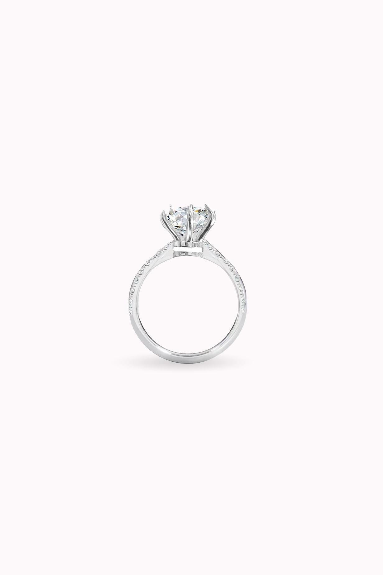 8MM 2.00CT Stony Hexagon Tektaş Yüzük Atelier Duygu.