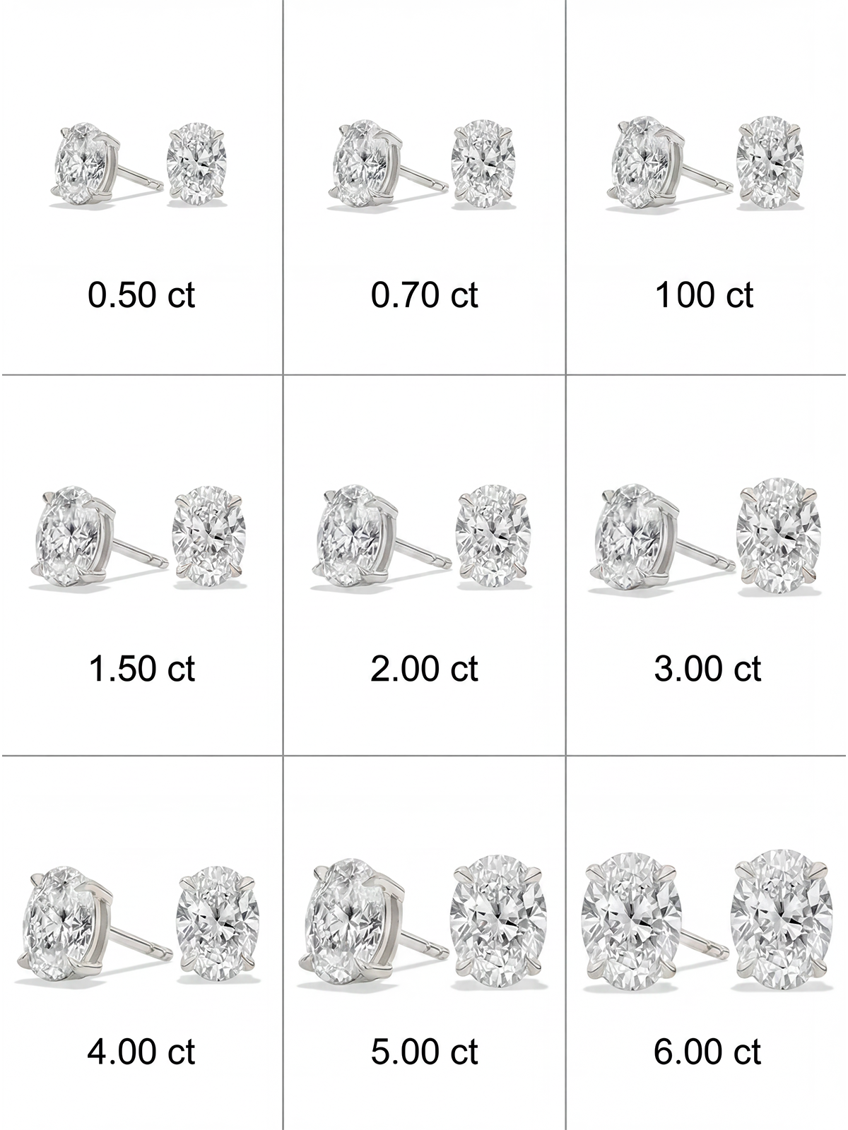 Oval Kesim Tektaş Küpe