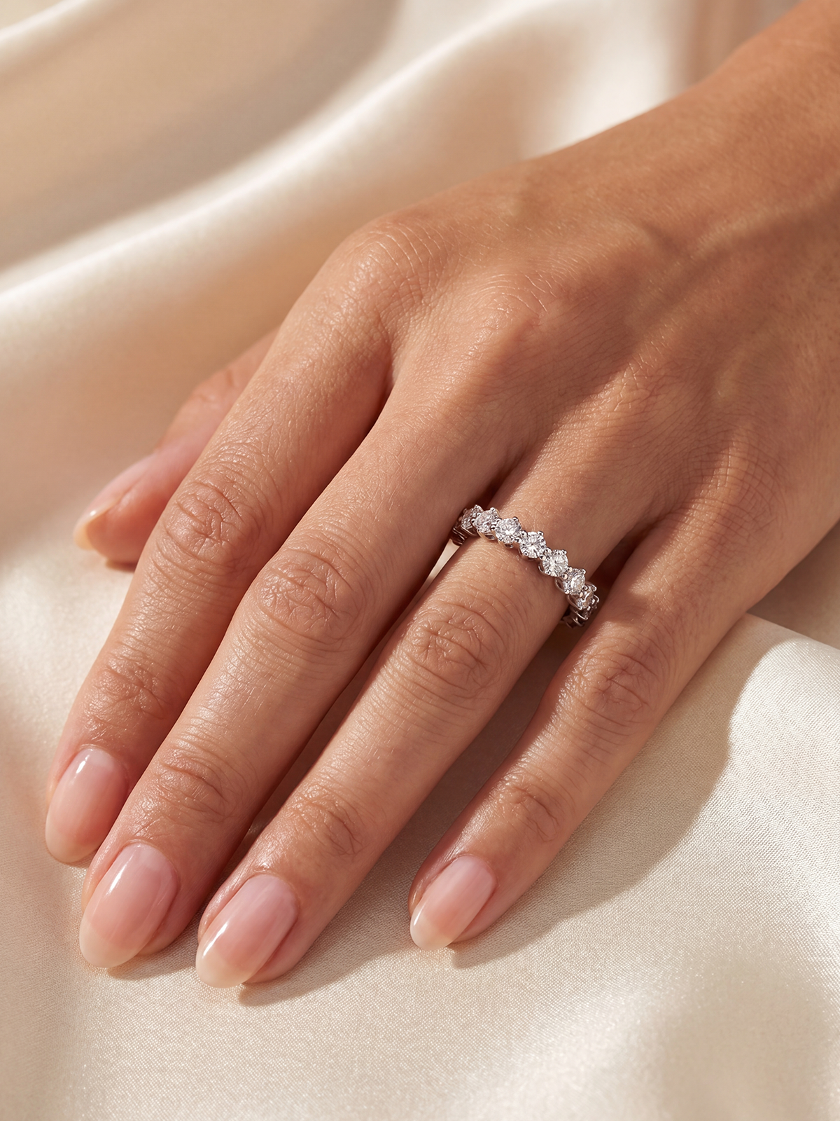 0.55CT Yarımtur Yüzük