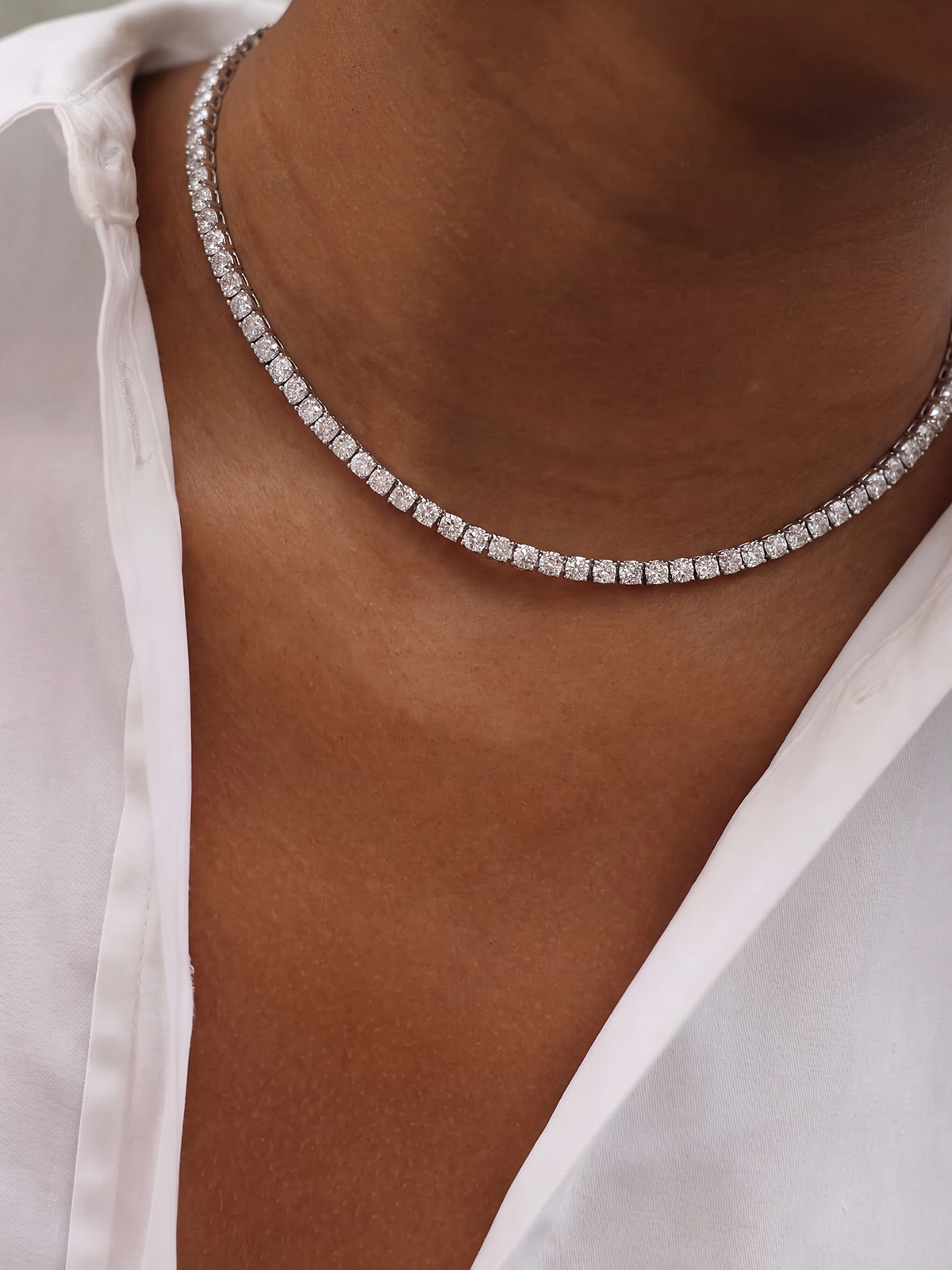 4MM | Choker Tennis Necklace