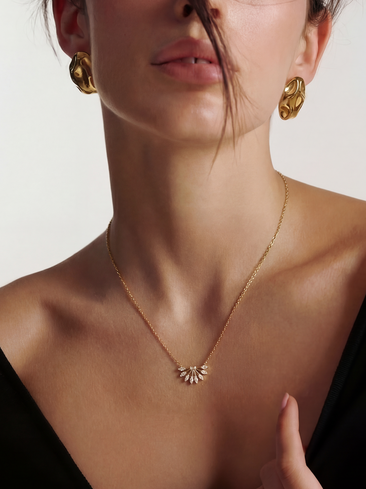 Solea Marquise Stone Necklace