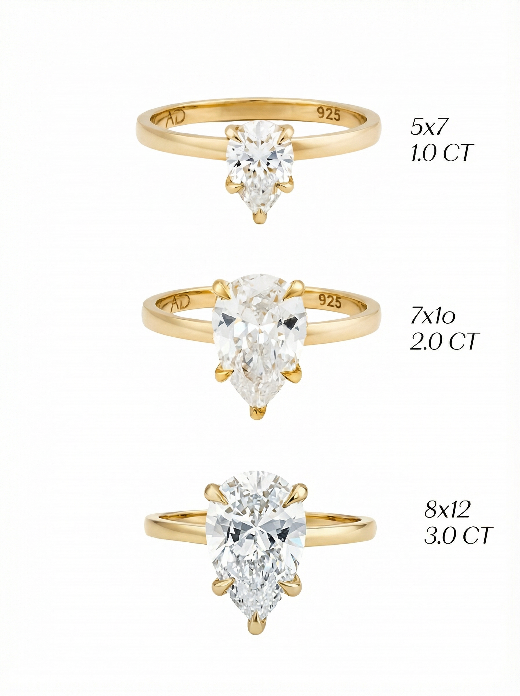 3.0CT | Pear Cut Yüzük