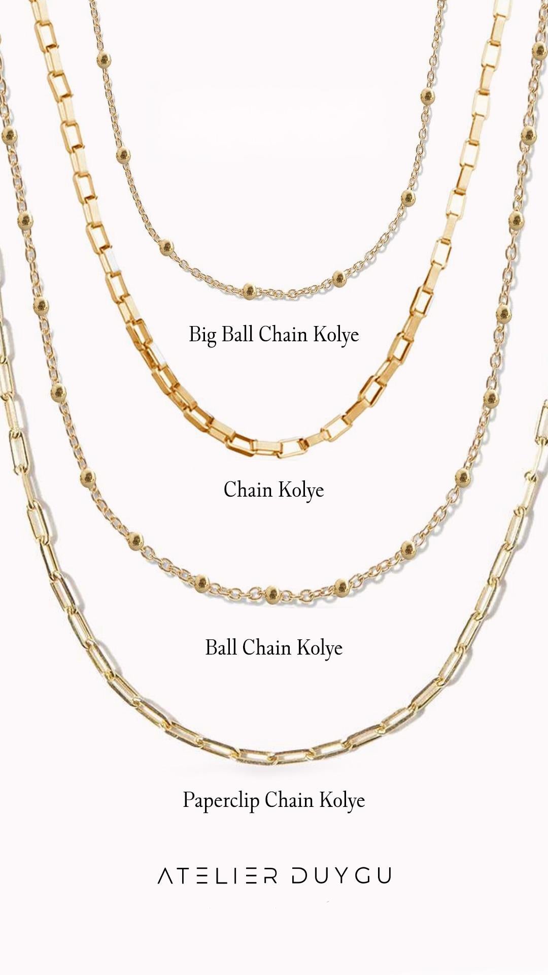 Love Mini Ball Chain Kolye