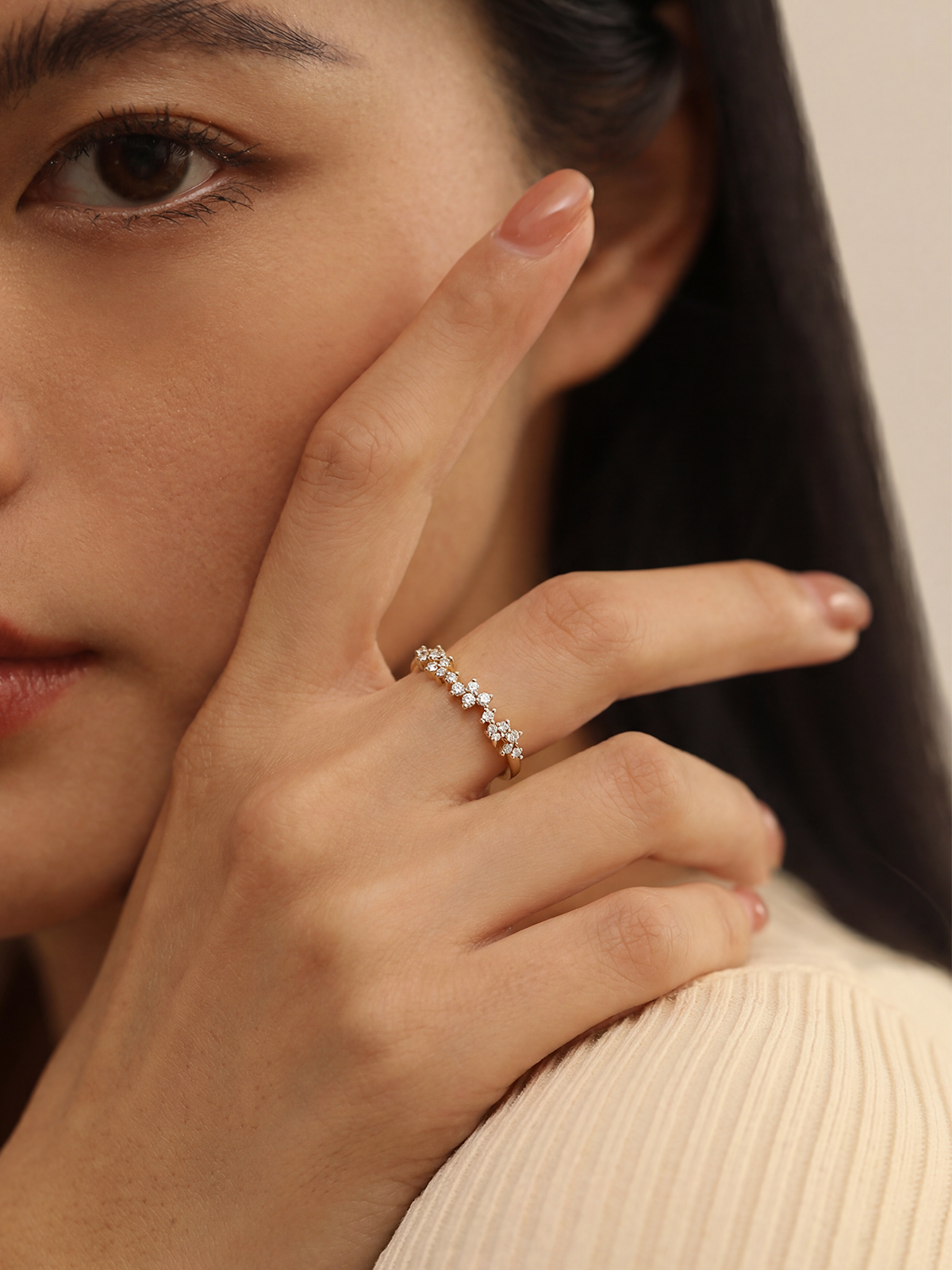 0.35CT Cluster Yüzük