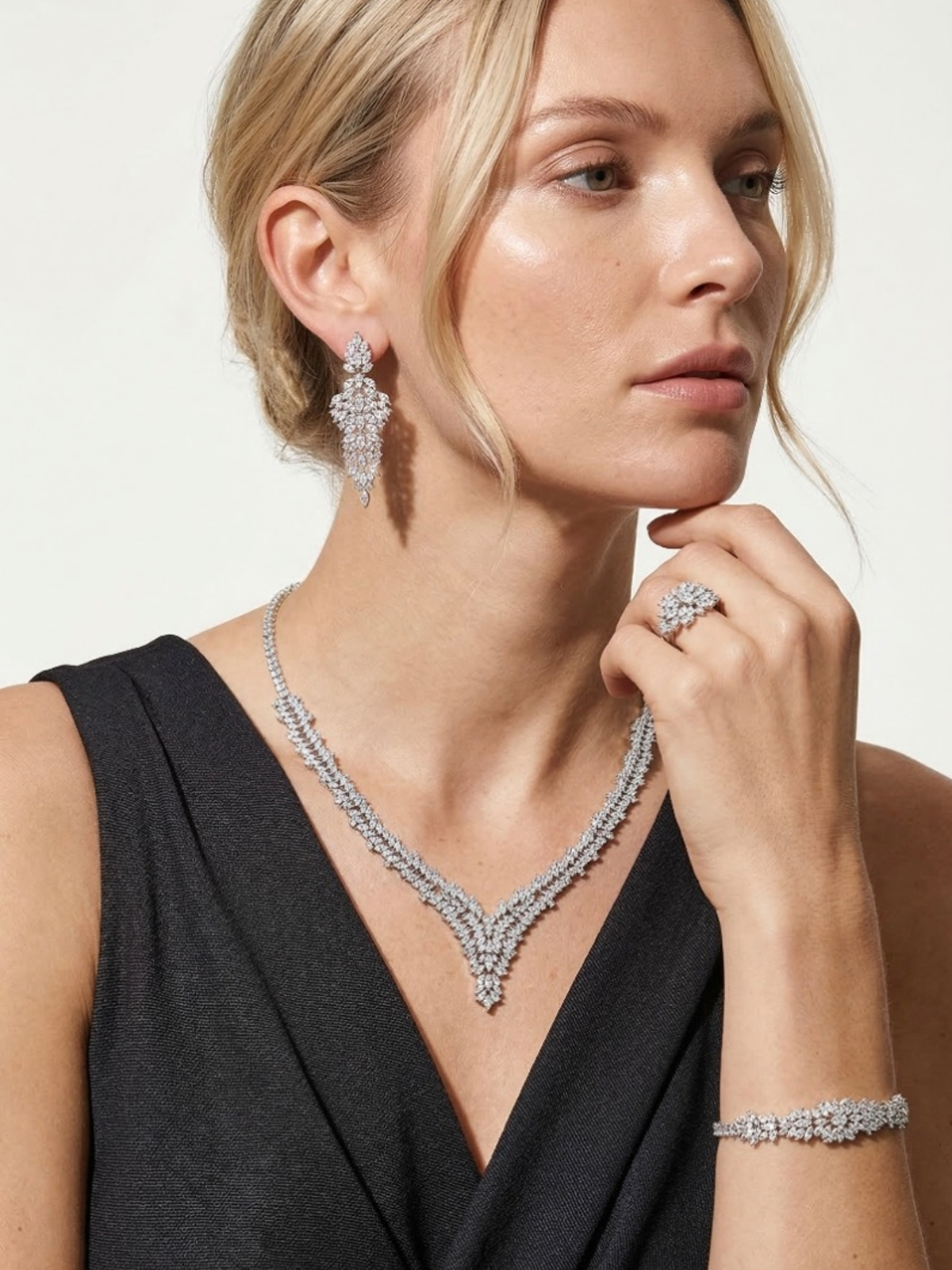 Harper Necklace - Earrings - Bracelet - Ring Set