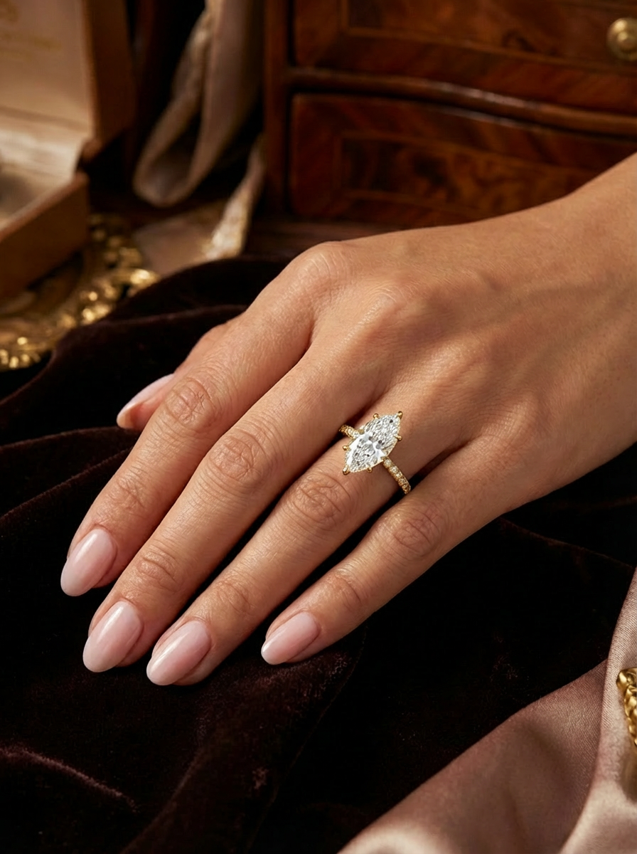 2.2CT | Marquise Cut Eternity Yüzük