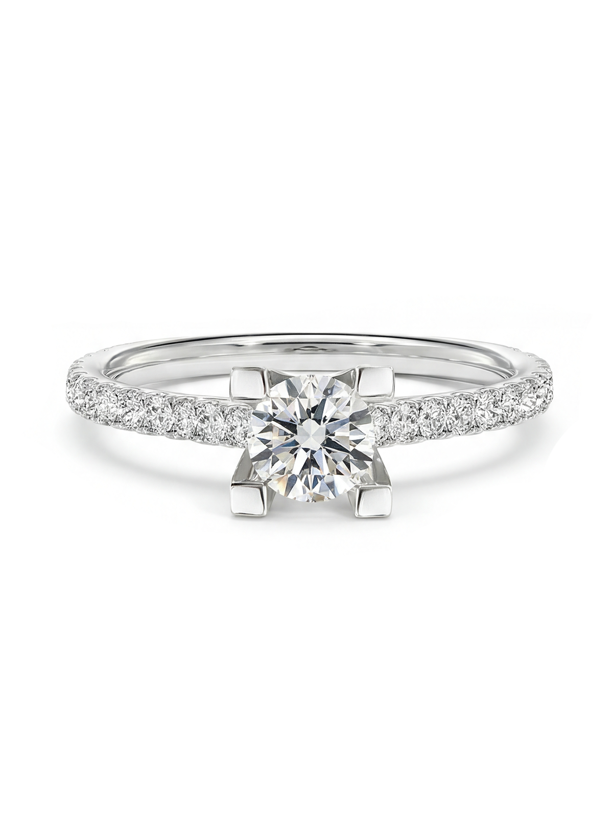 6MM 0.90CT Stony Solitaire Ring