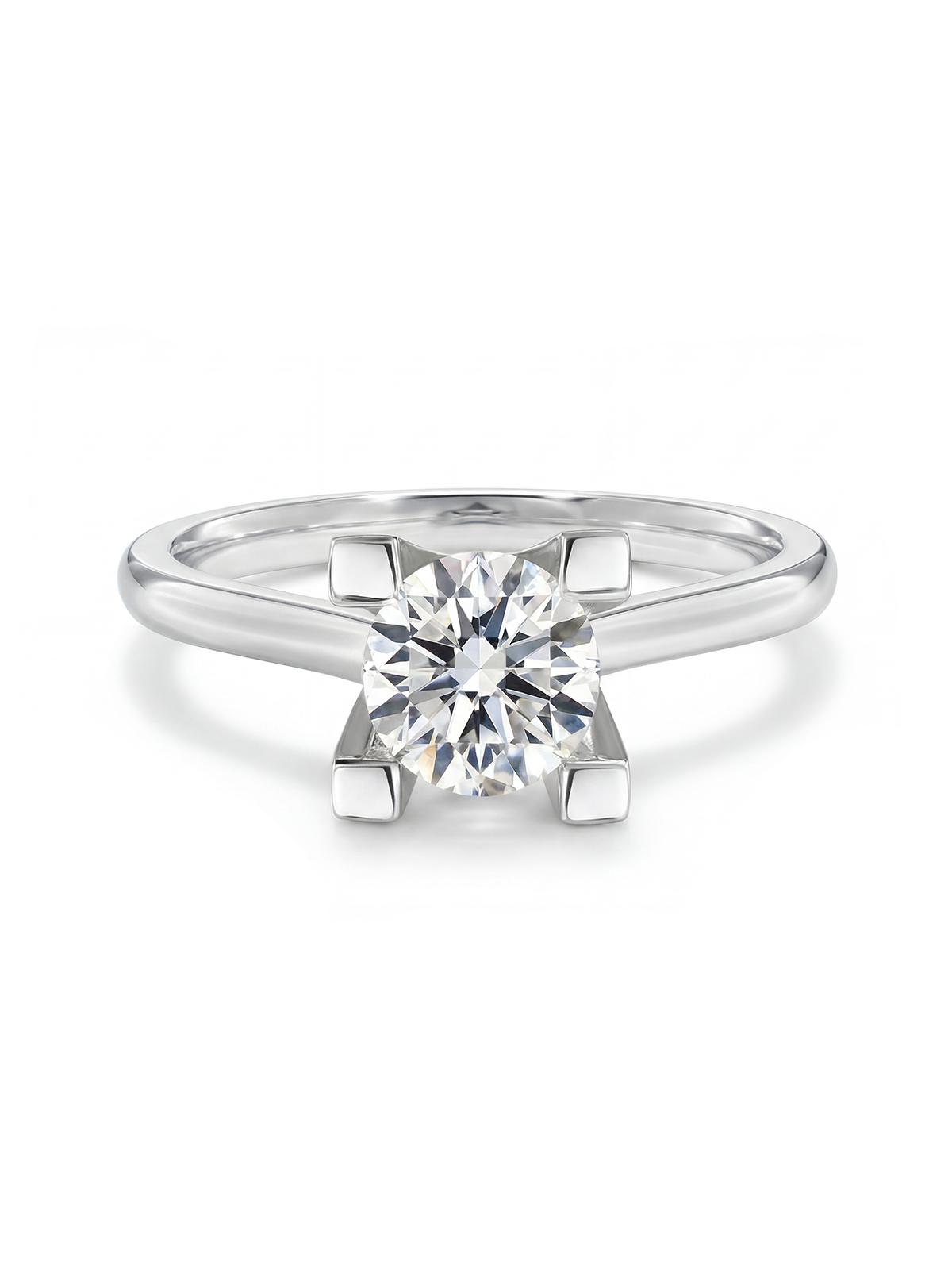 6MM 0.90CT Solitaire Ring