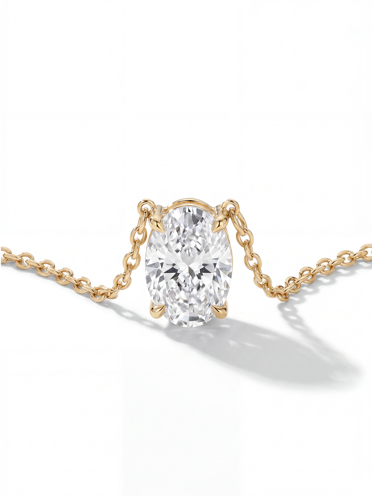 Oval Kesim Tektaş Kolye