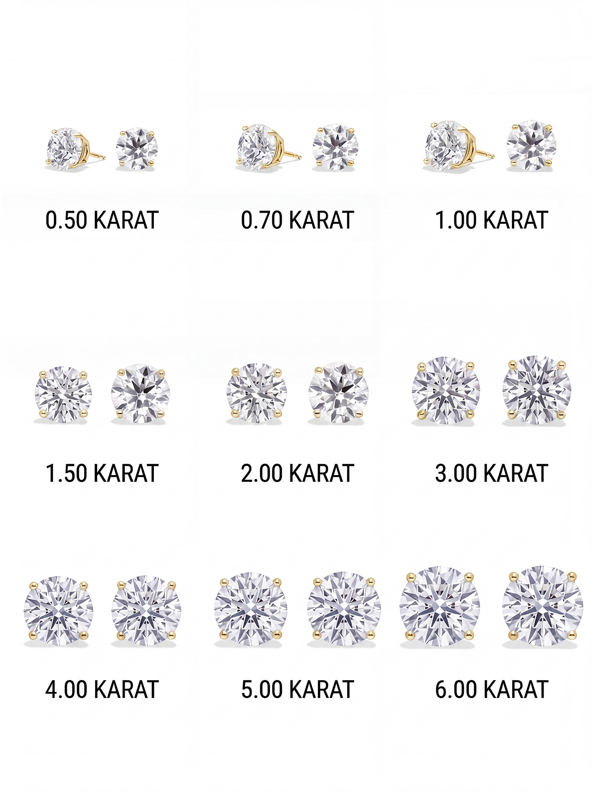 4 Tırnak Tektaş Küpe