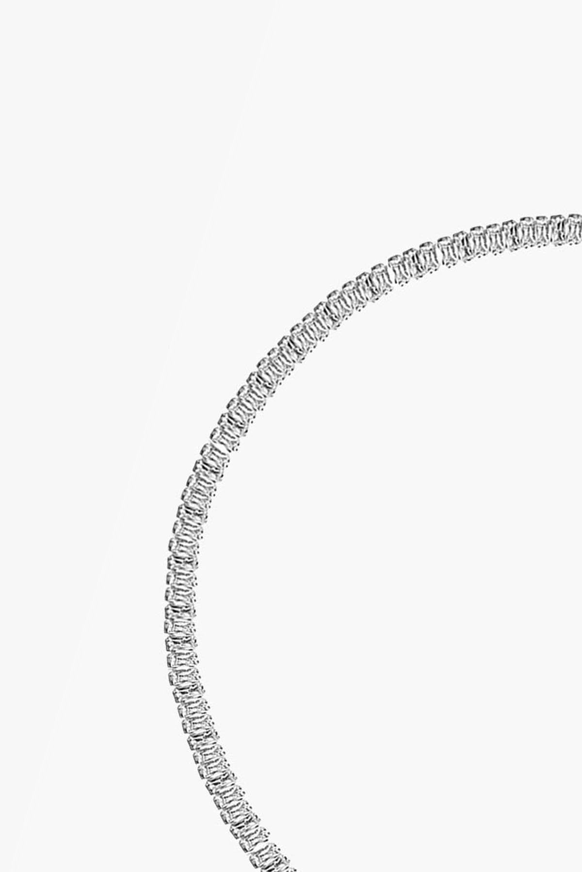 3MM | Choker Baguette Su Yolu Kolye  Atelier Duygu.