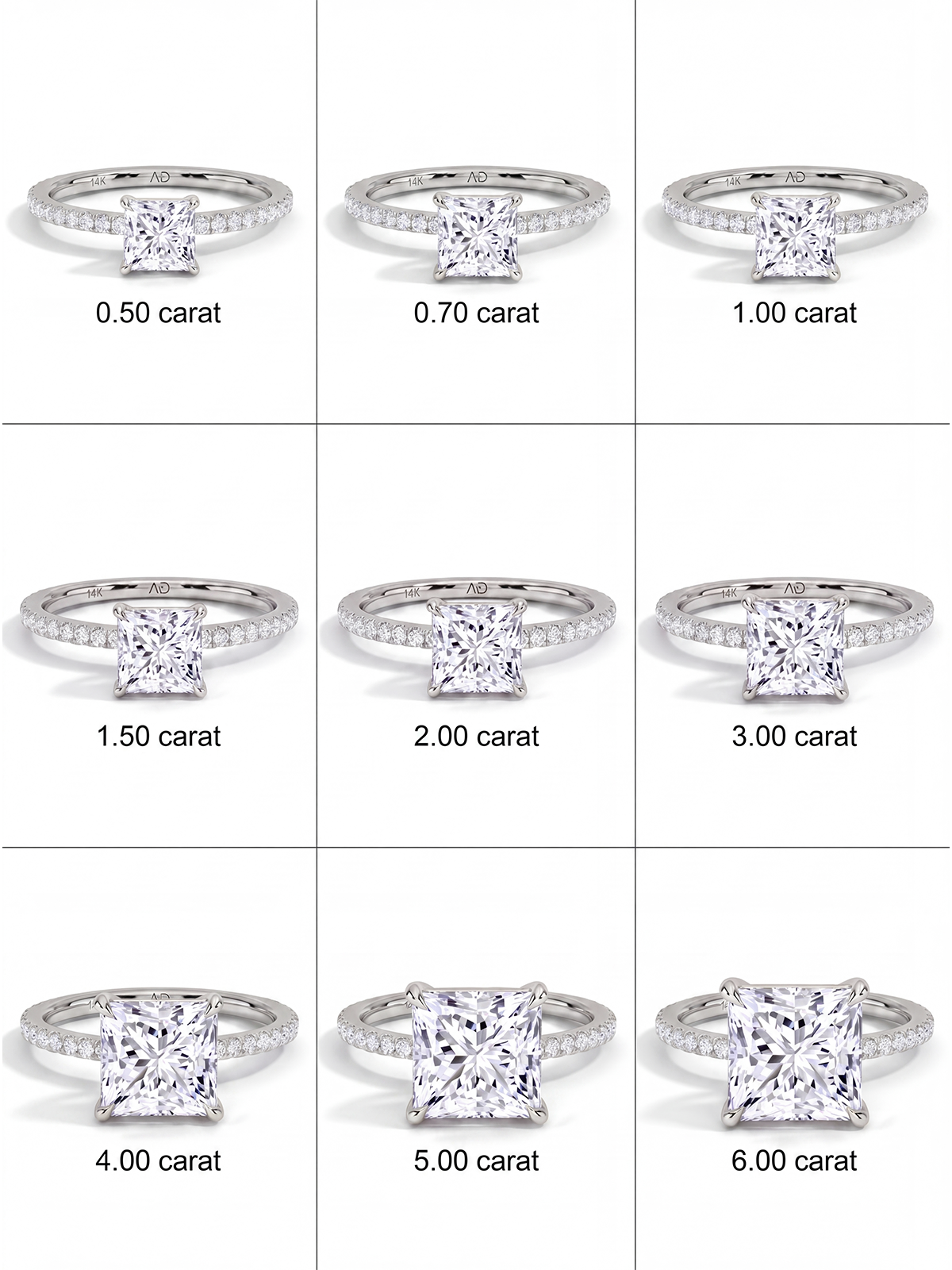 Prenses Kesim Kolu Taşlı Tektaş Yüzük