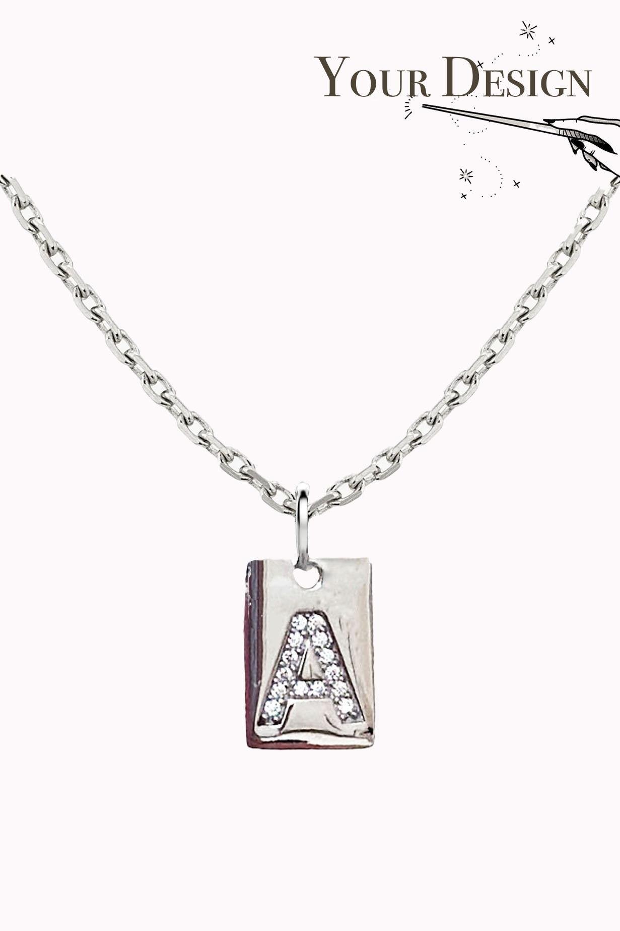 Letter Big Ball Chain Necklace