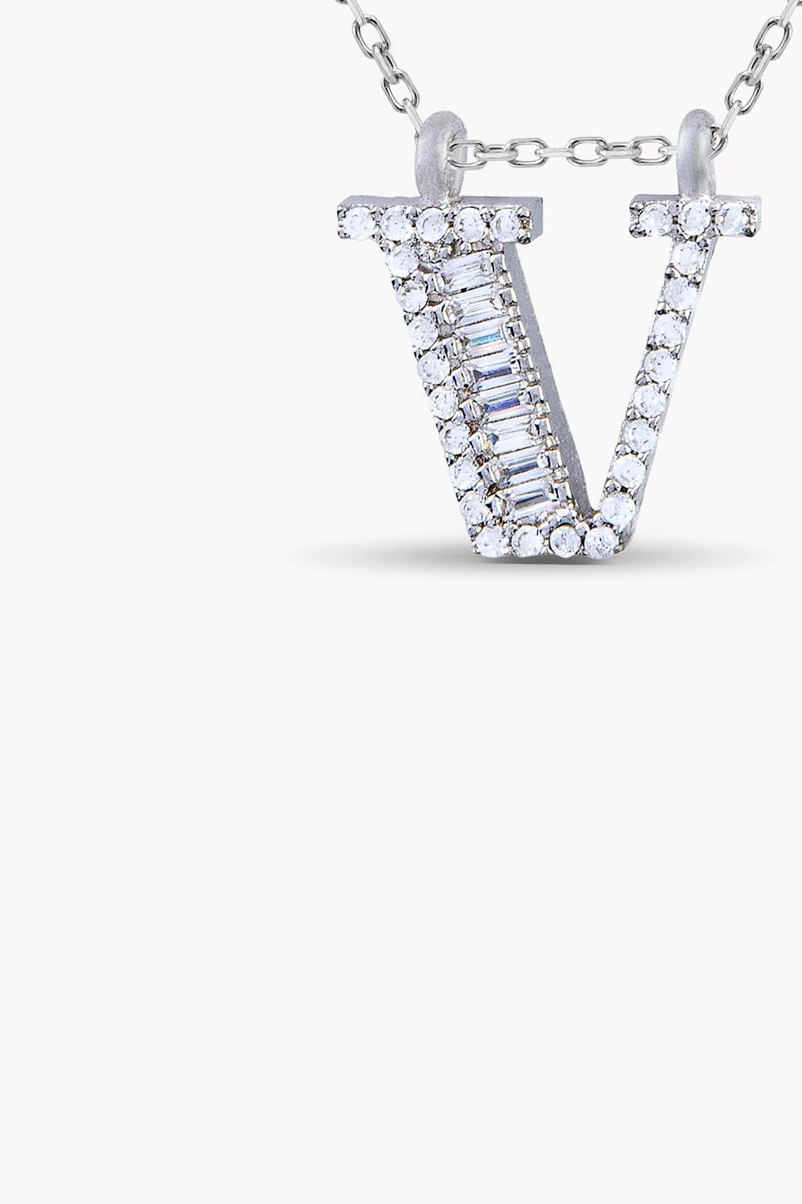 Zircon Letter Kolye Atelier Duygu.