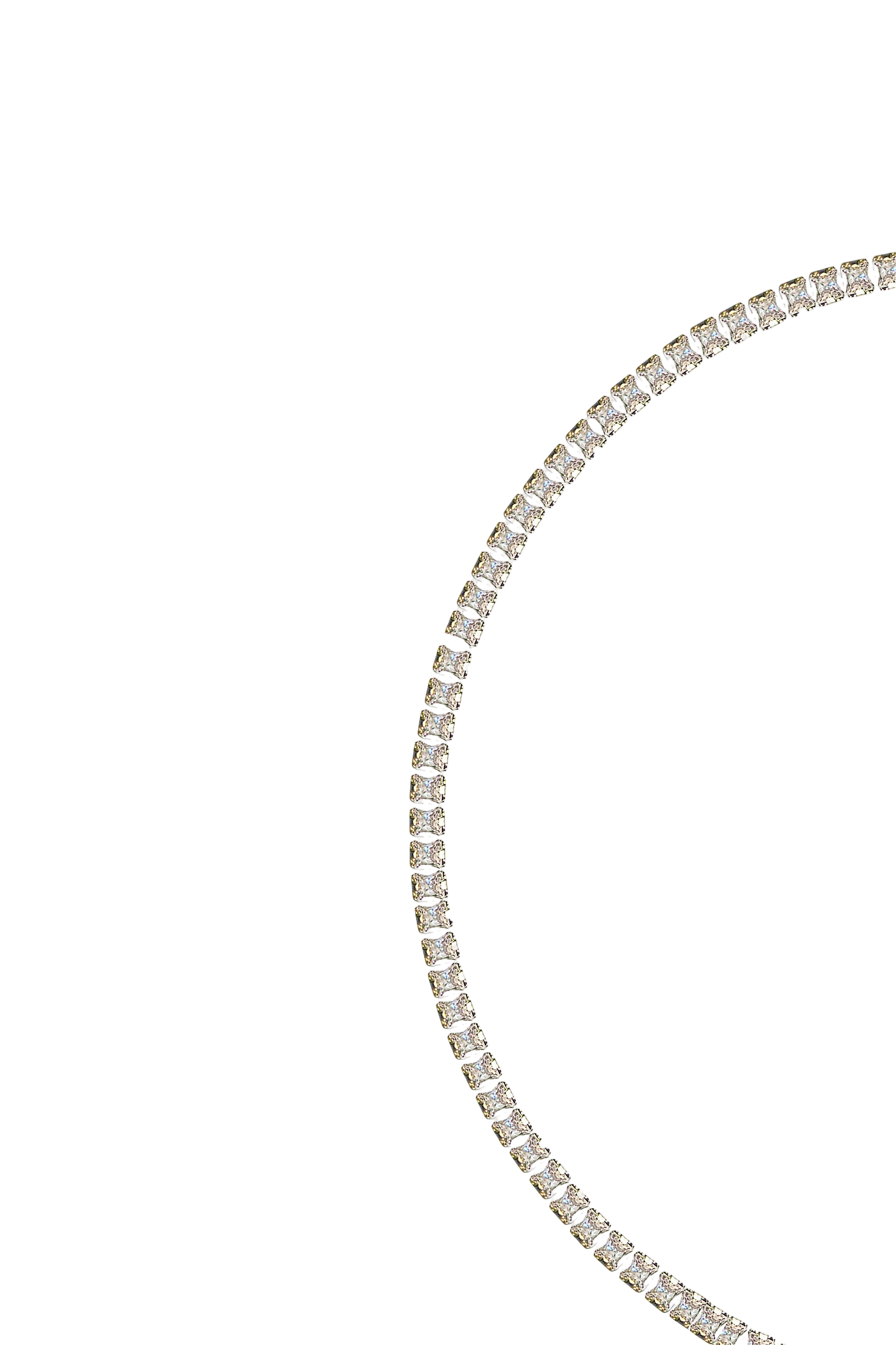 3MM | Choker Princess Cut Tennis Necklace