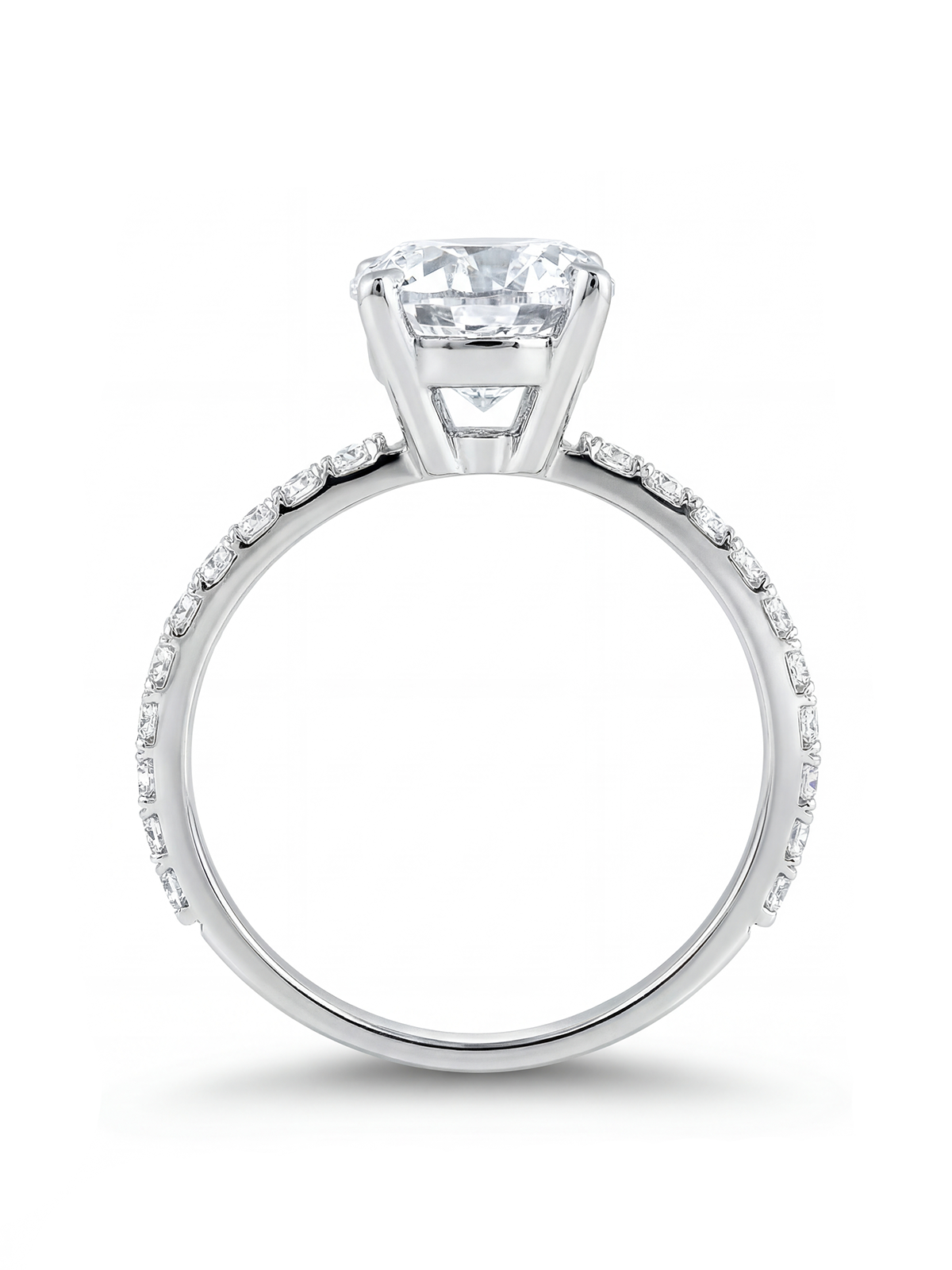 2.0CT | 4 Tırnak Kolu Taşlı Tektaş Yüzük