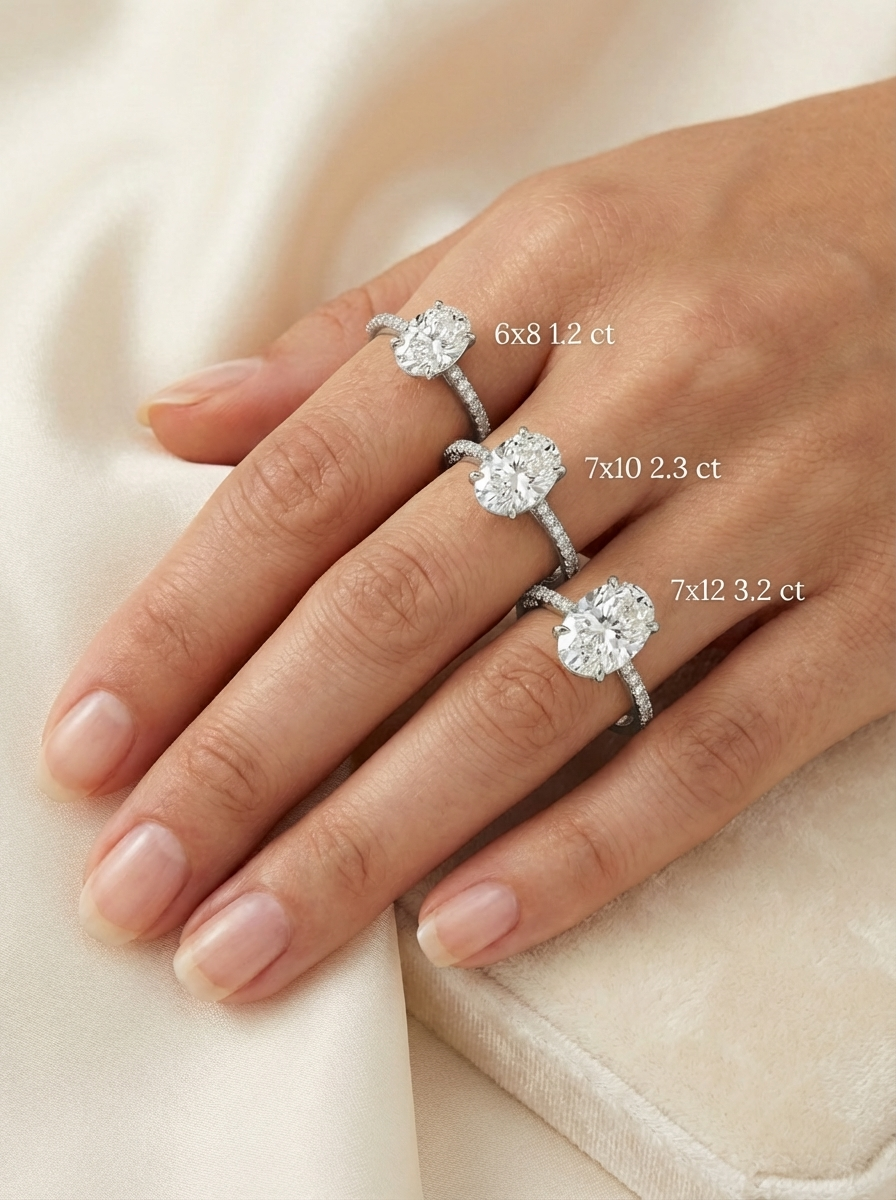 Parlayan 2.3CT Oval Cut Eternity Yüzük detayları, lüks görünümüyle göz alıcı.