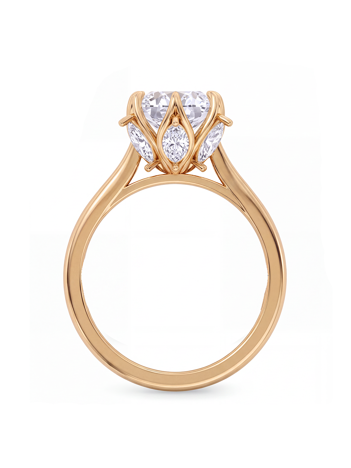 Celeste Tulip Crown Tektaş Yüzük
