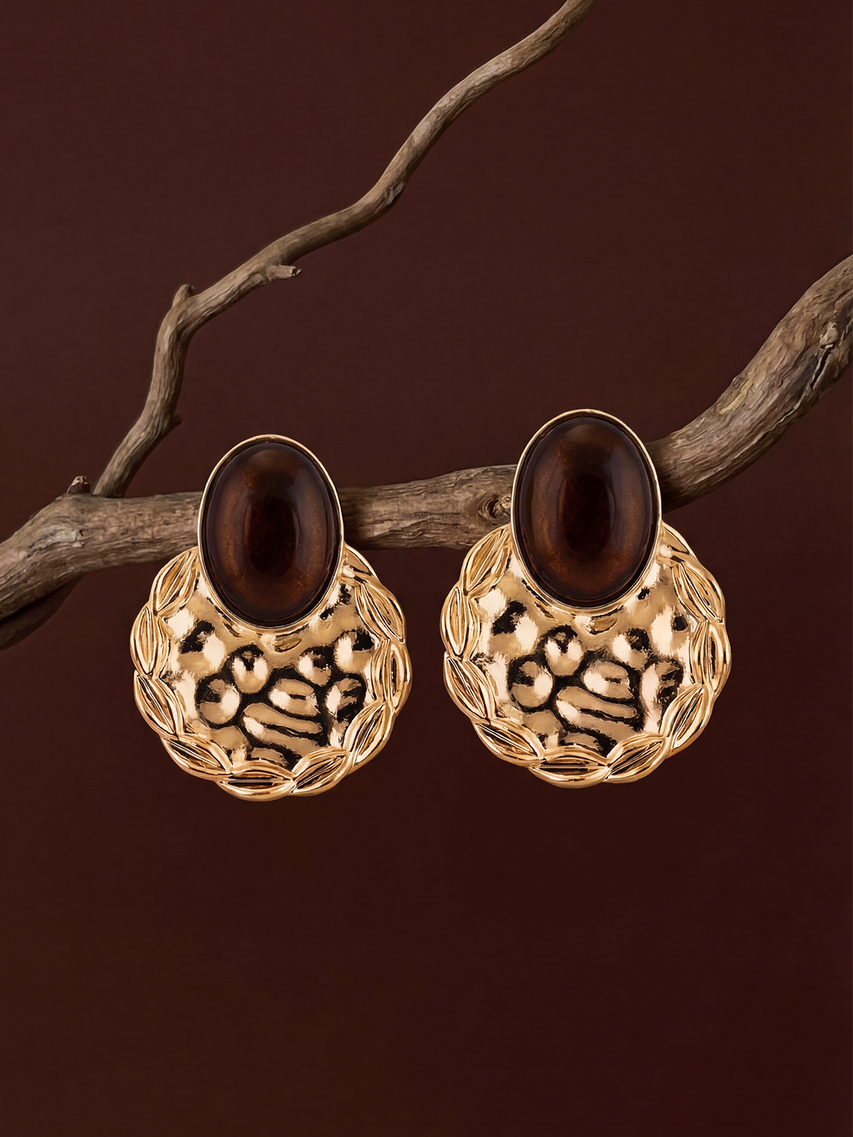 Torino Kahverengi Küpe