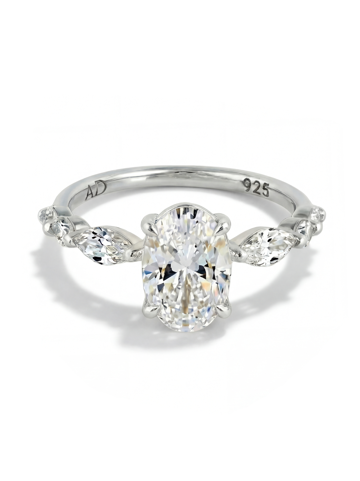 2.3CT | Oval Cut Flora Eternity Ring