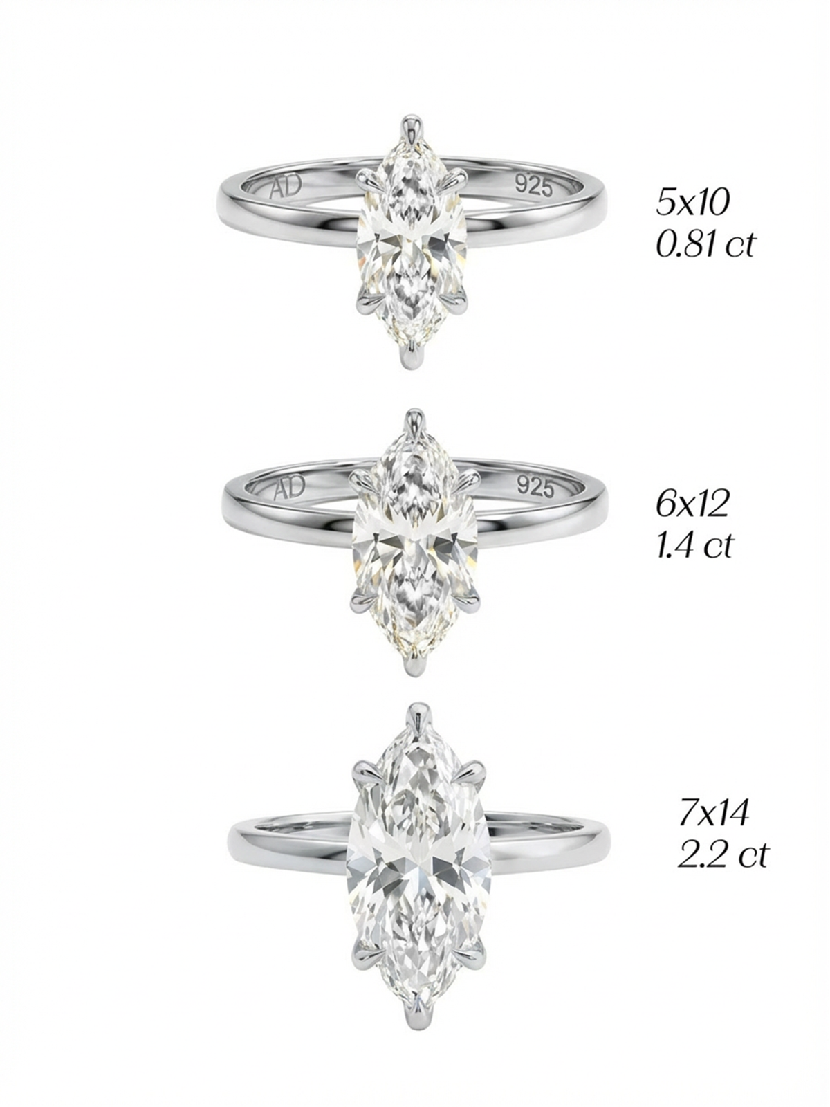 1.4CT | Marquise Cut Yüzük