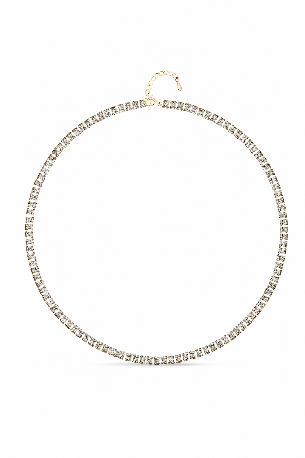 3MM | Choker Princess Cut Tennis Necklace