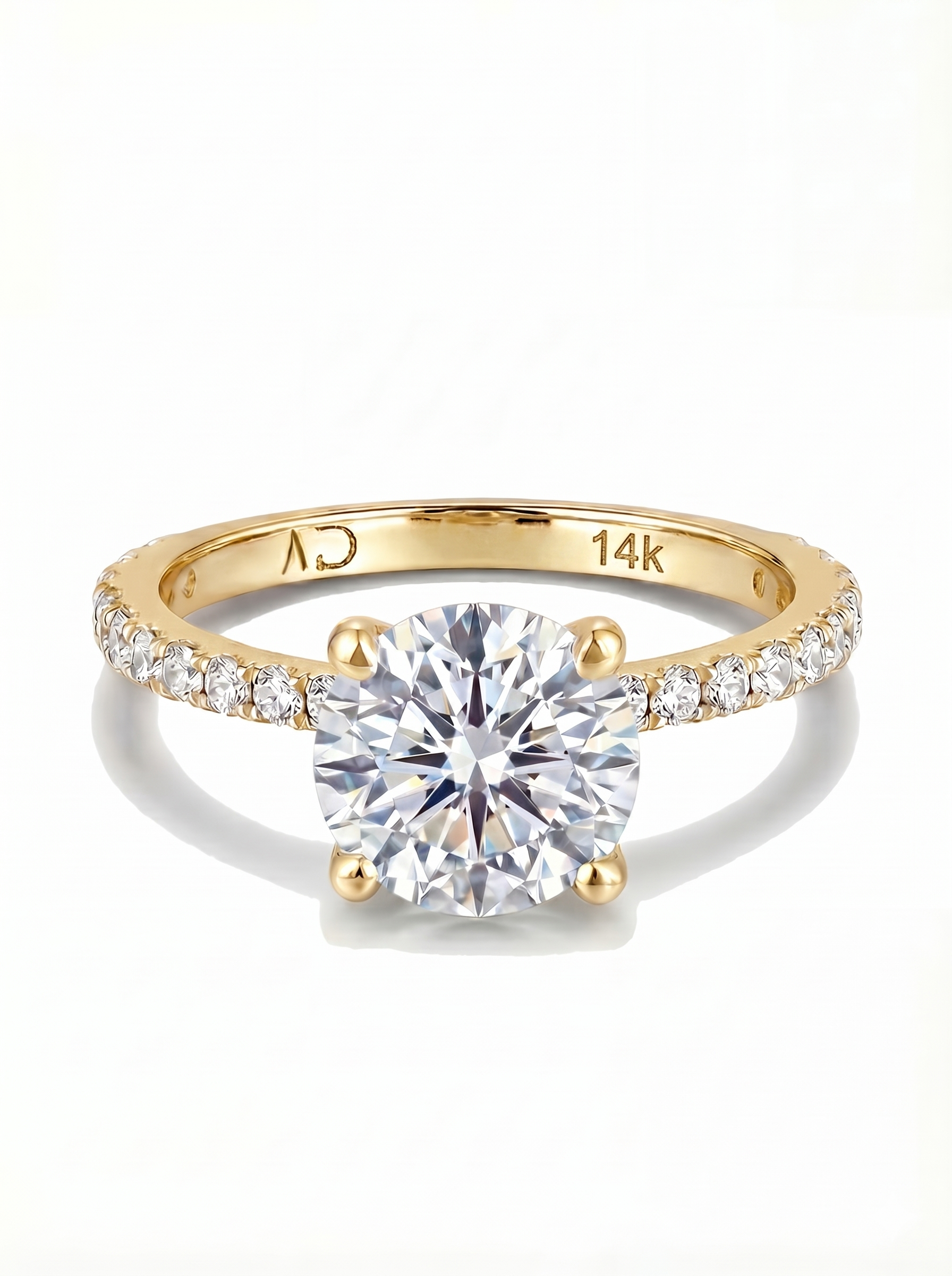 2.0CT | 4 Tırnak Kolu Taşlı Tektaş Yüzük