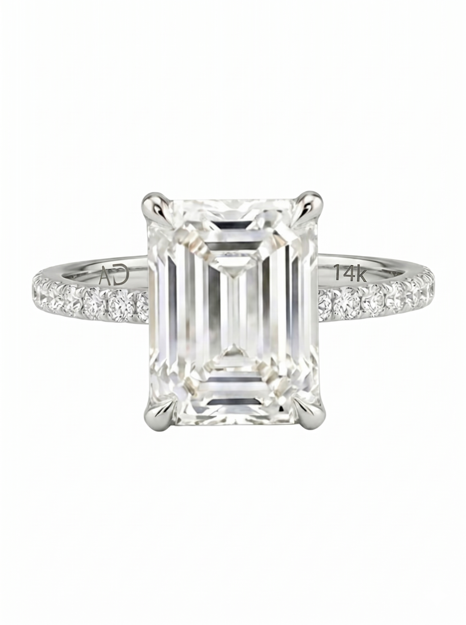 3.7CT | Emerald Kesim Kolu Taşlı Yüzük