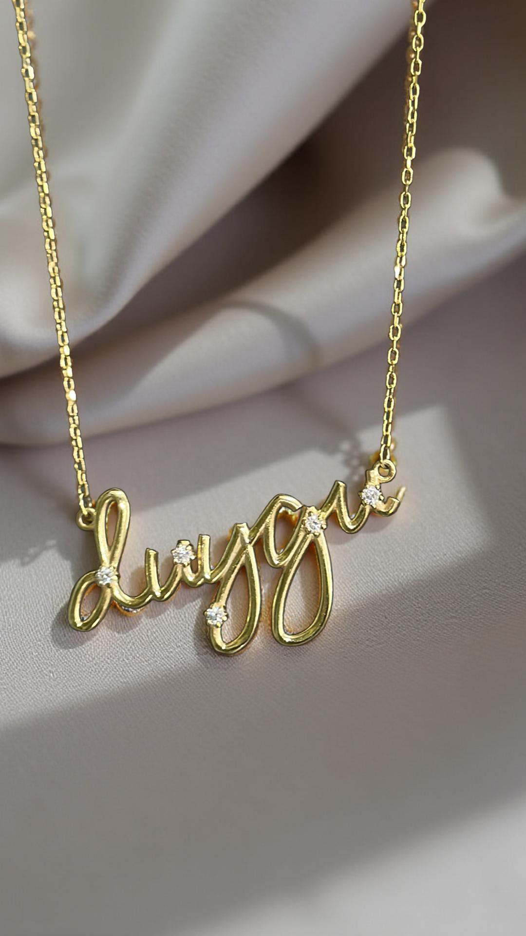 Stone Letter Kolye Atelier Duygu.