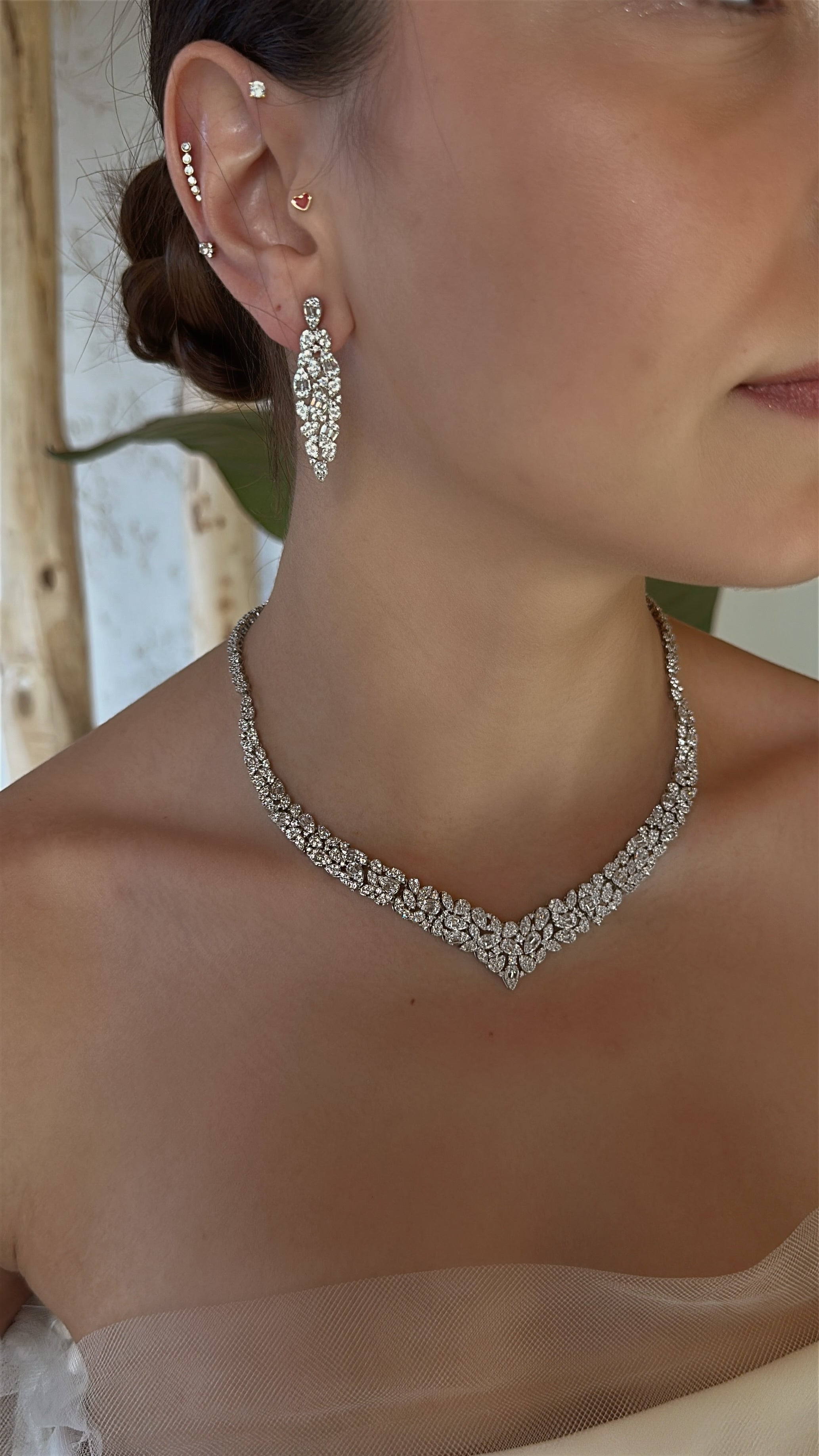 Zirella Kolye - Küpe - Bileklik - Yüzük Set