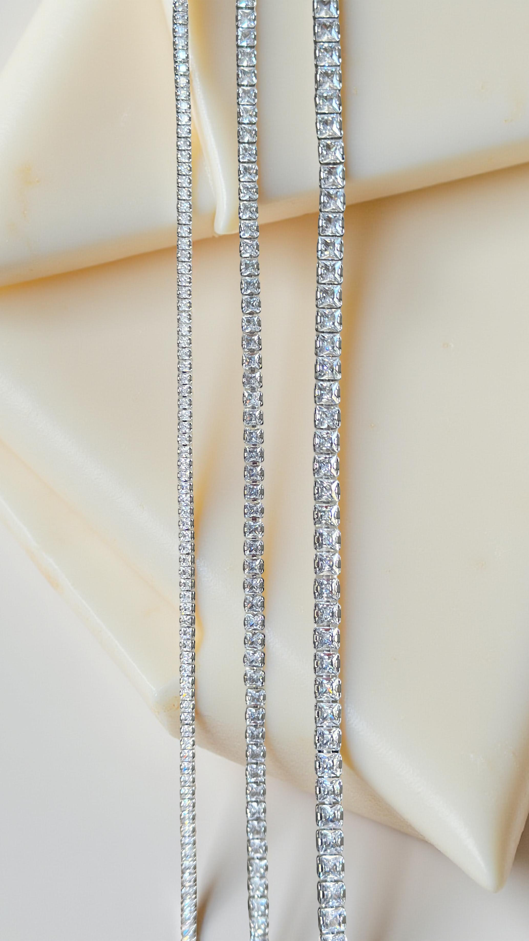 2MM | Choker Princess Cut Su Yolu Kolye