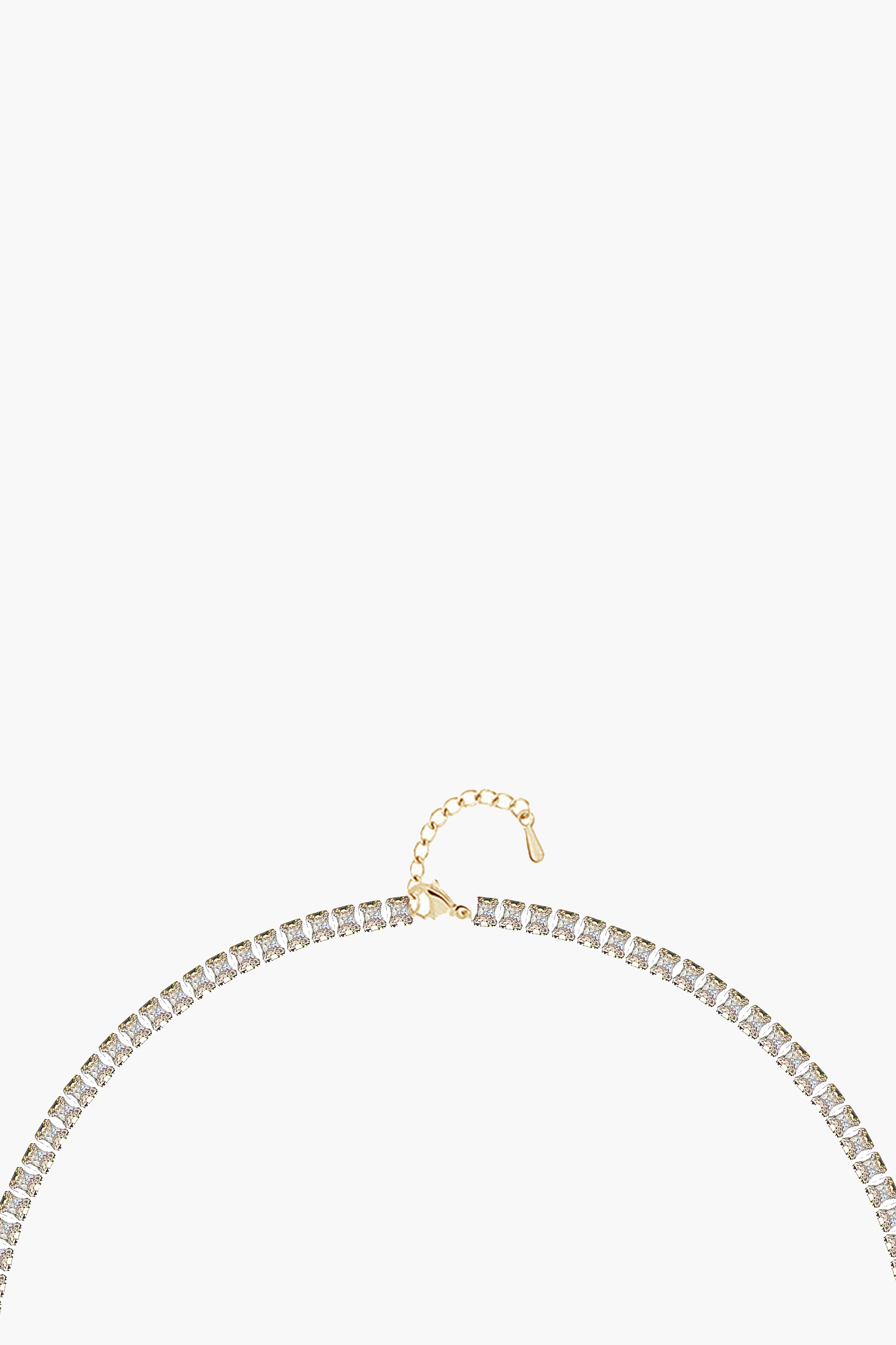 3MM | Choker Princess Cut Tennis Necklace