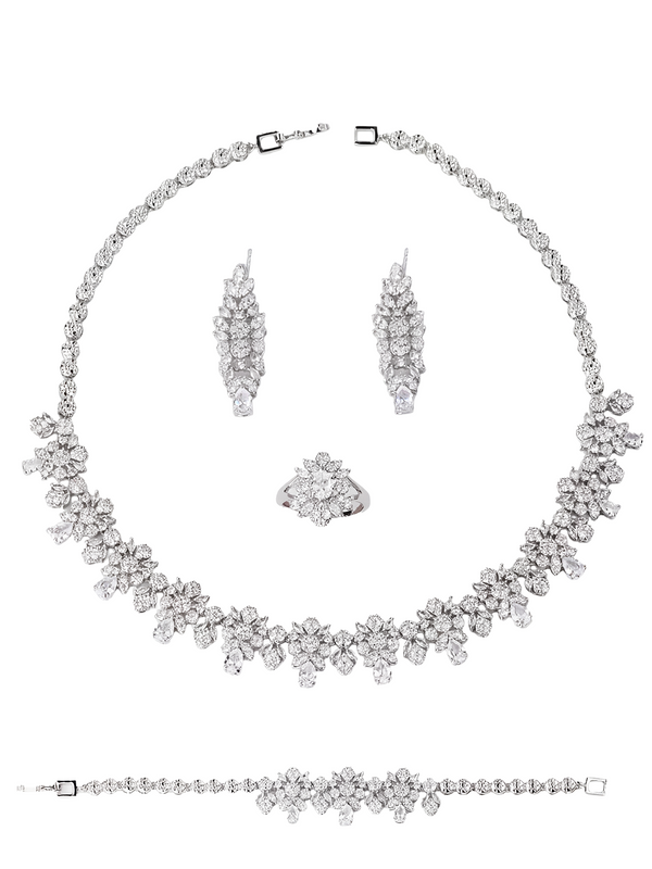 Amelia Necklace - Earrings - Bracelet - Ring Set